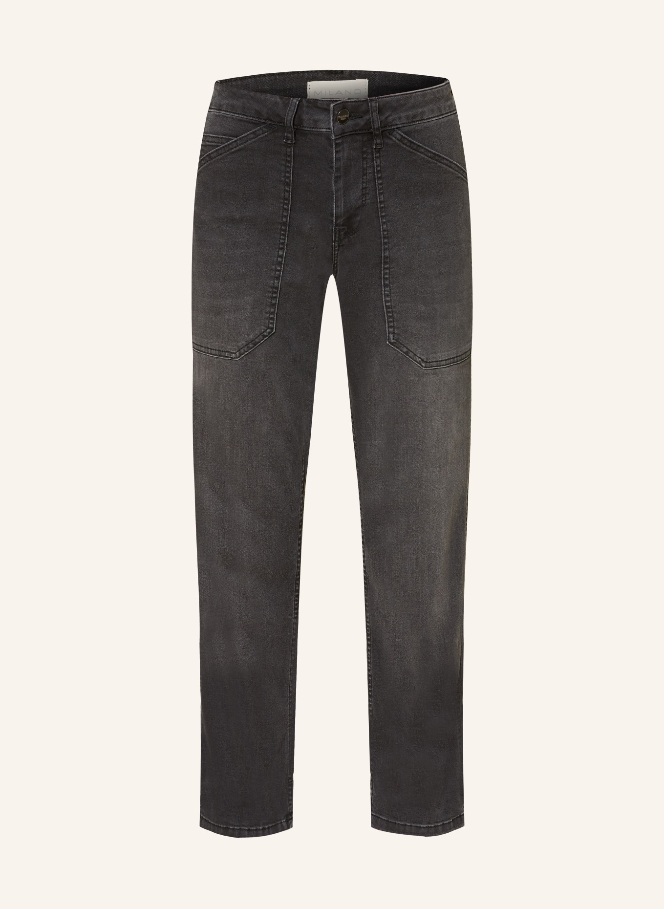MILANO ITALY Cropped Jeans: 804 anthracite