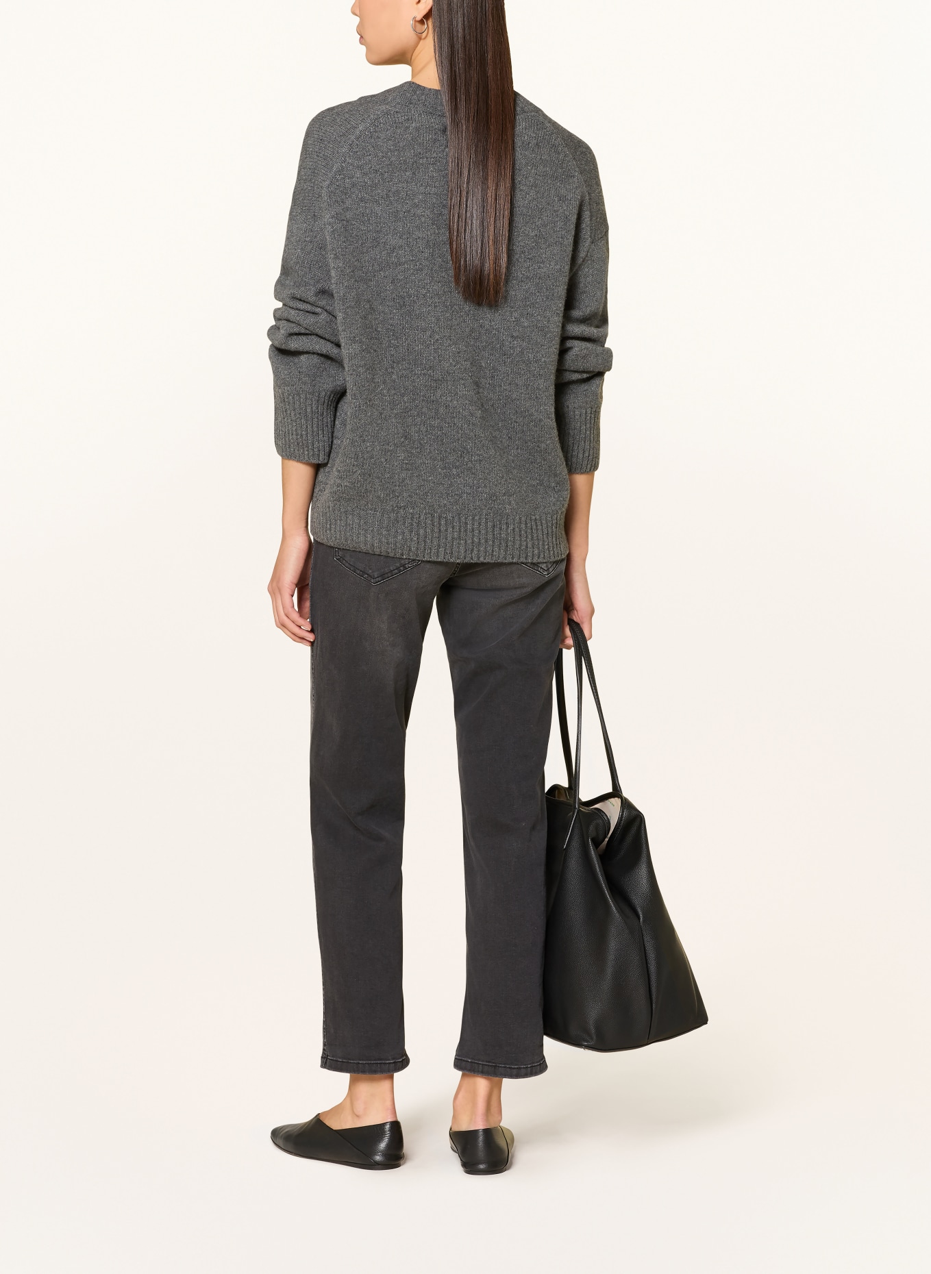 MILANO ITALY Cropped Jeans: 804 anthracite