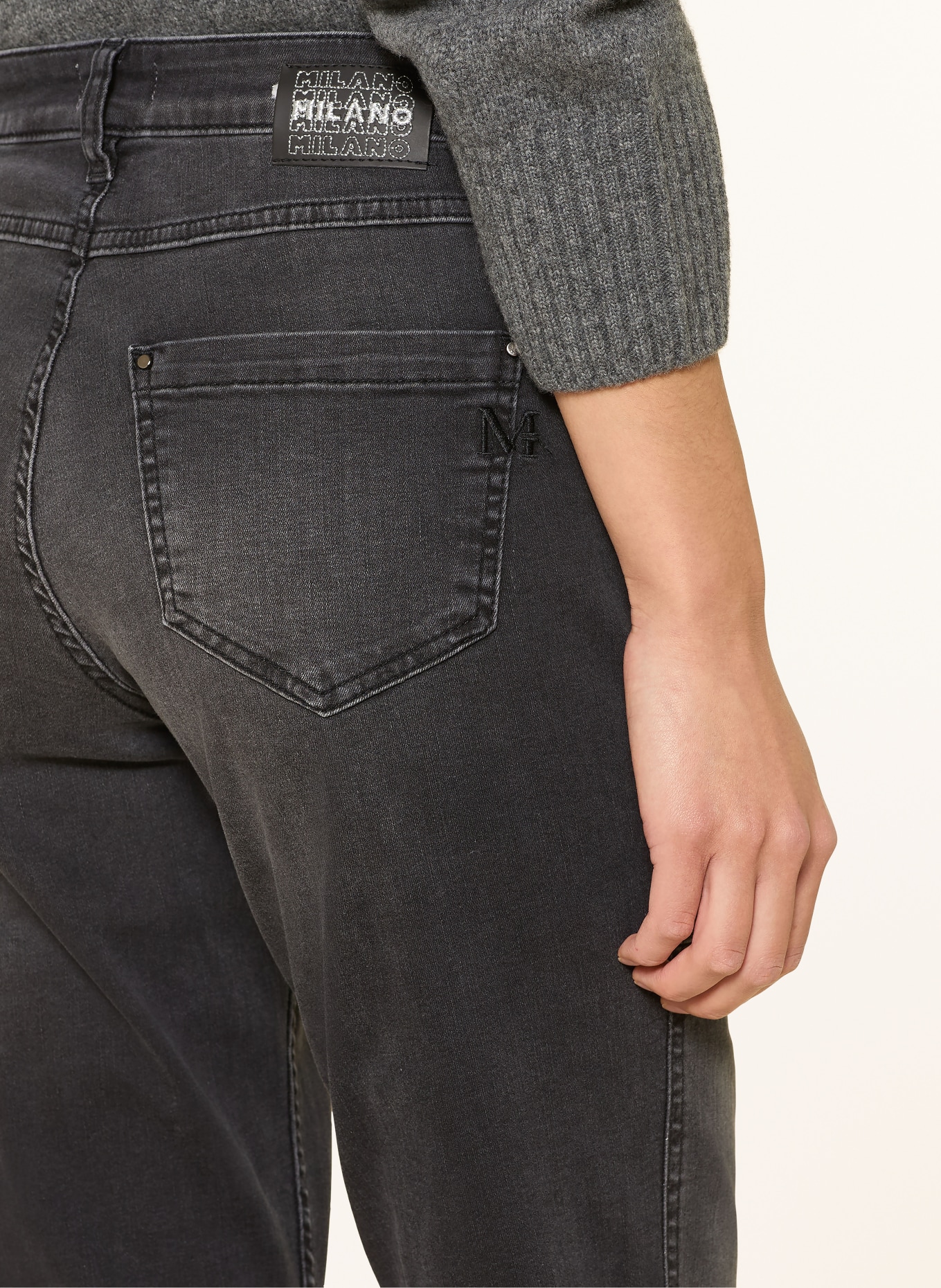 MILANO ITALY Cropped Jeans: 804 anthracite