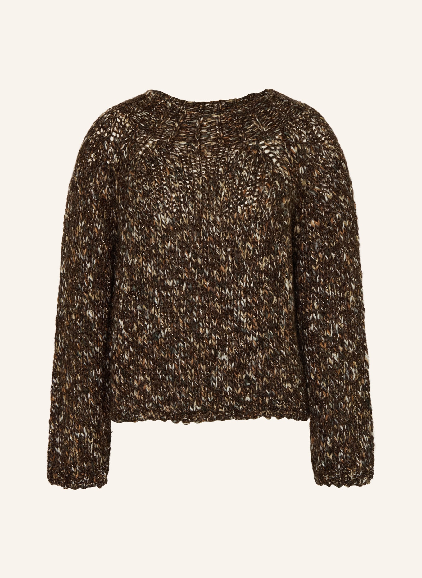 Rich & Royal Sweter: CIEMNOBRĄZOWY / JASNOBRĄZOWY