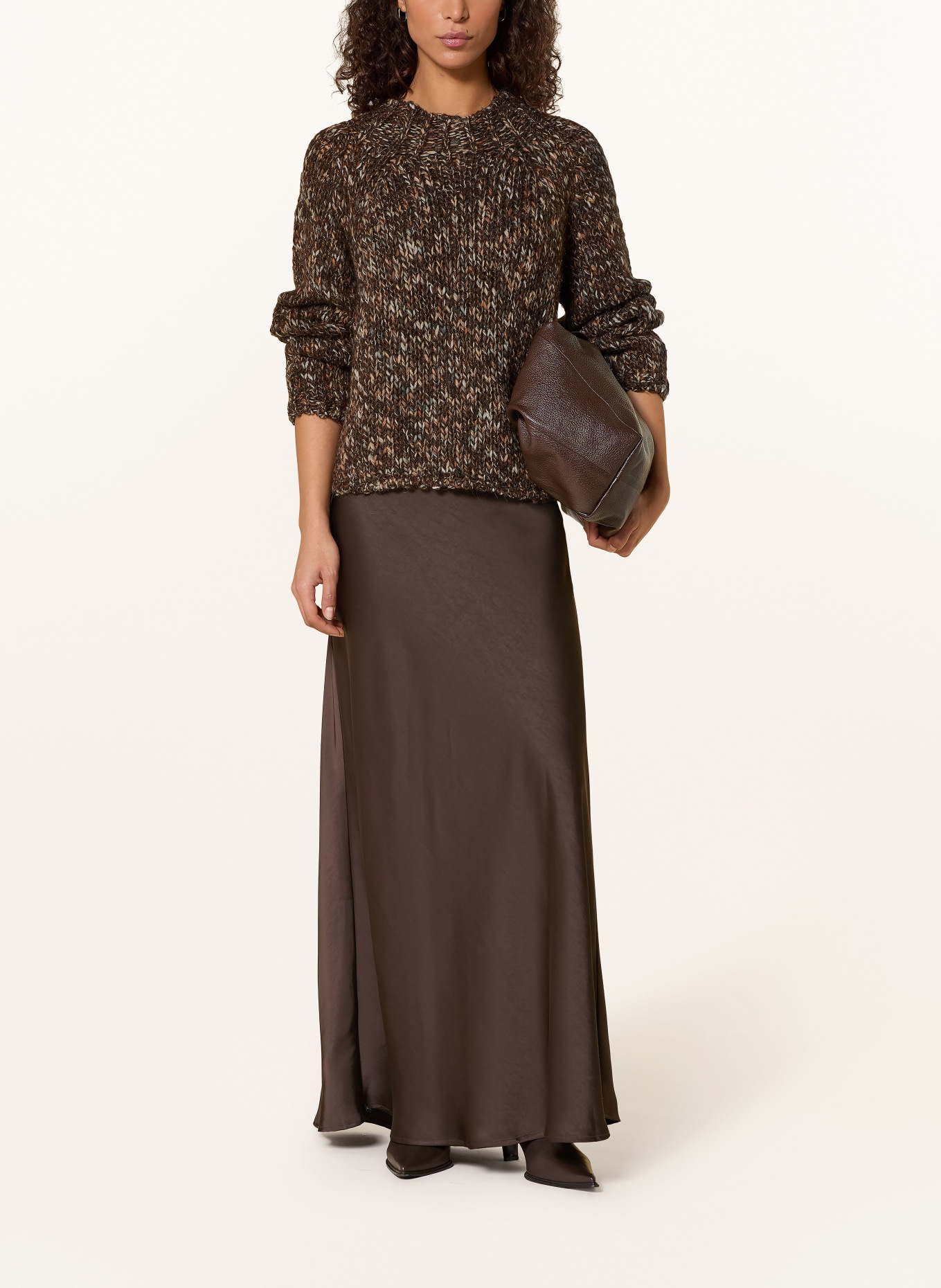 Rich & Royal Sweter: CIEMNOBRĄZOWY / JASNOBRĄZOWY