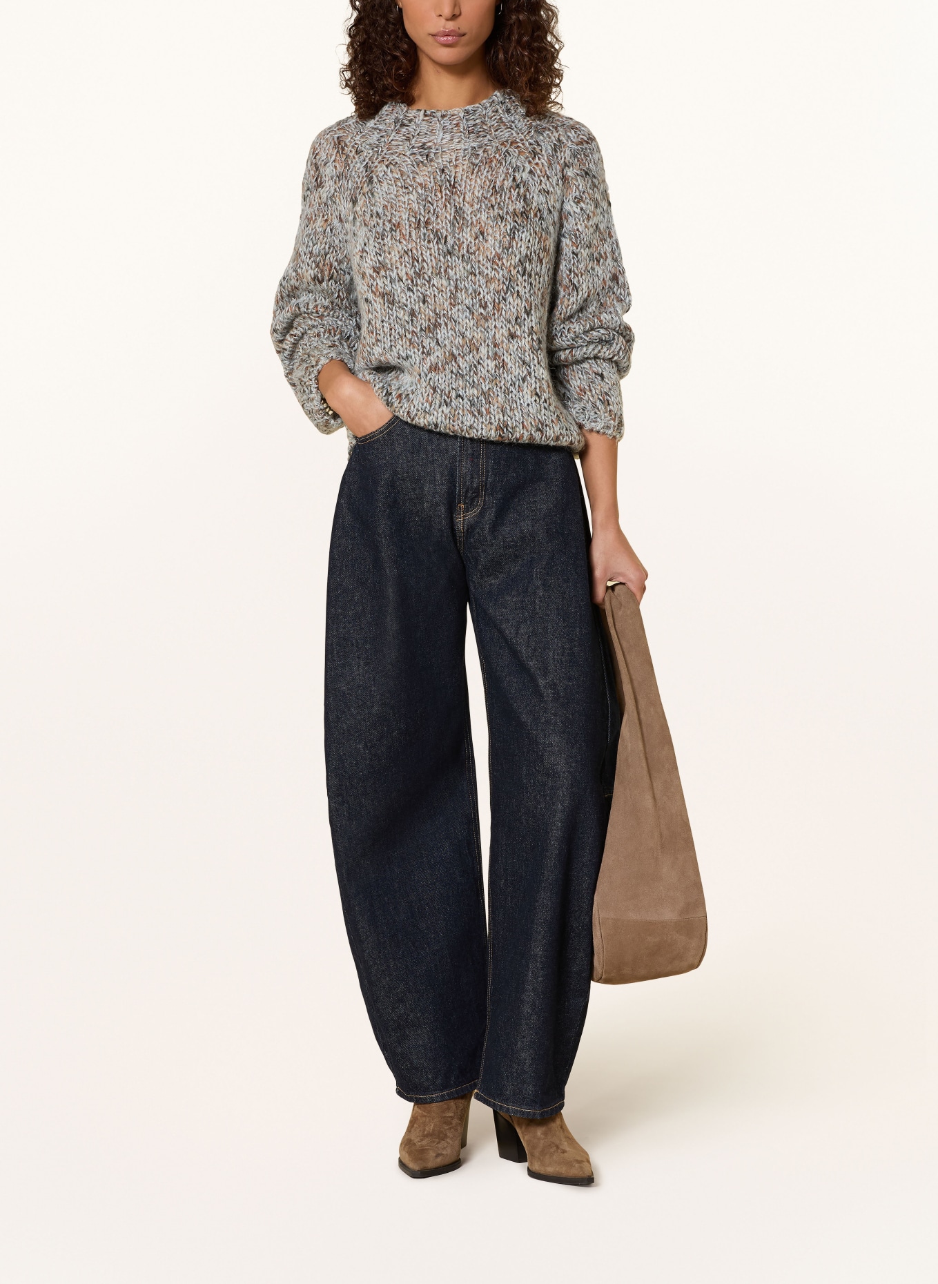 Rich & Royal Pullover: BLAUGRAU / BRAUN / DUNKELGRÜN