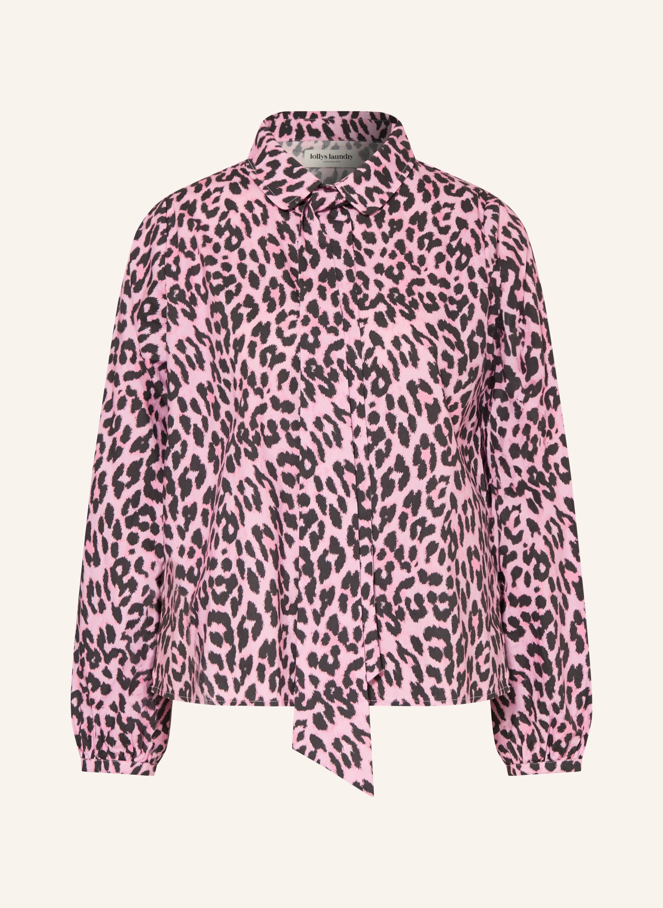 lollys laundry Bluzka ELLIELL z odpinanym kołnierzykiem: RÓŻOWY / CZARNY