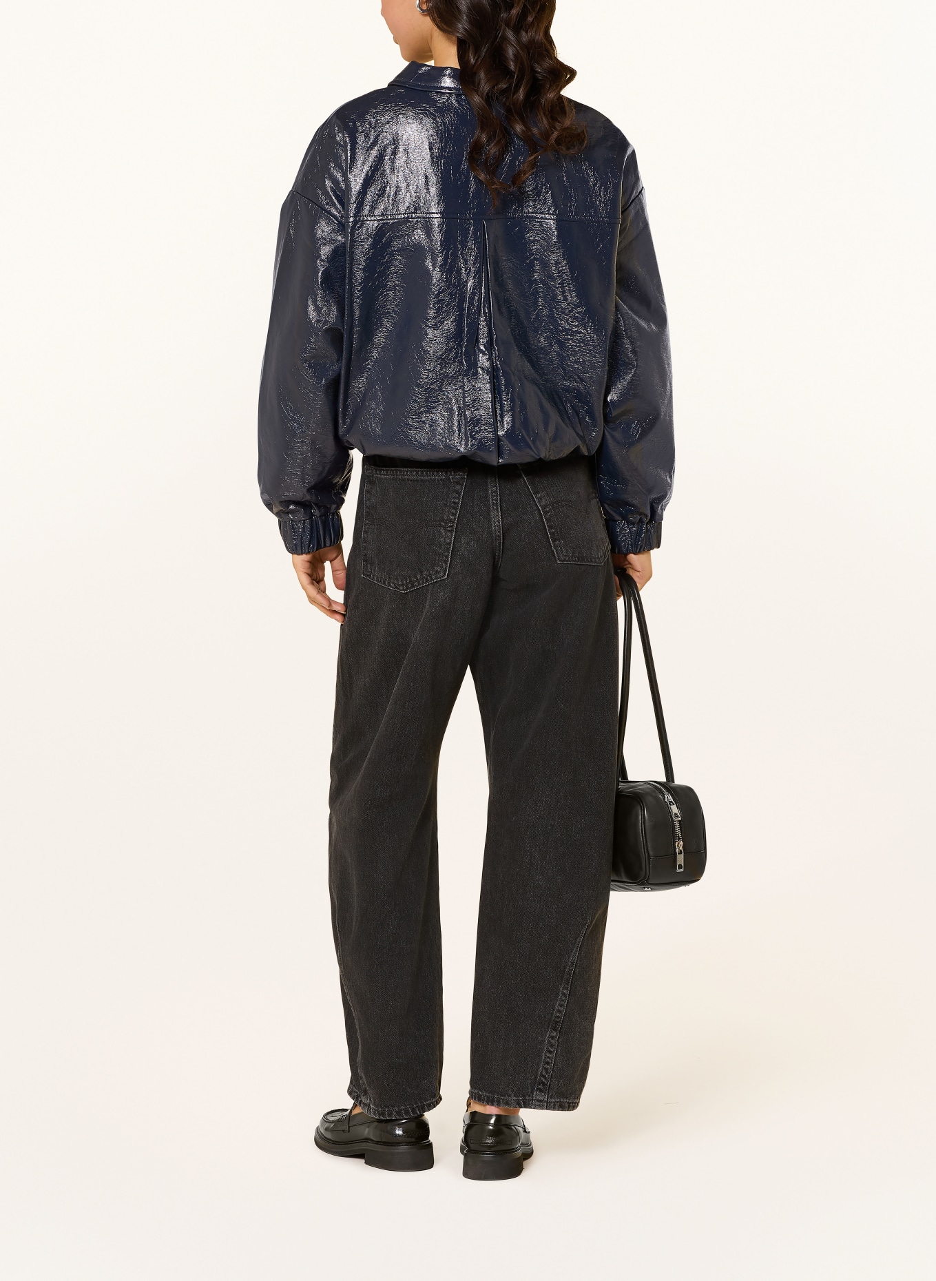 lollys laundry Jacke VEN in Lederoptik: DUNKELBLAU