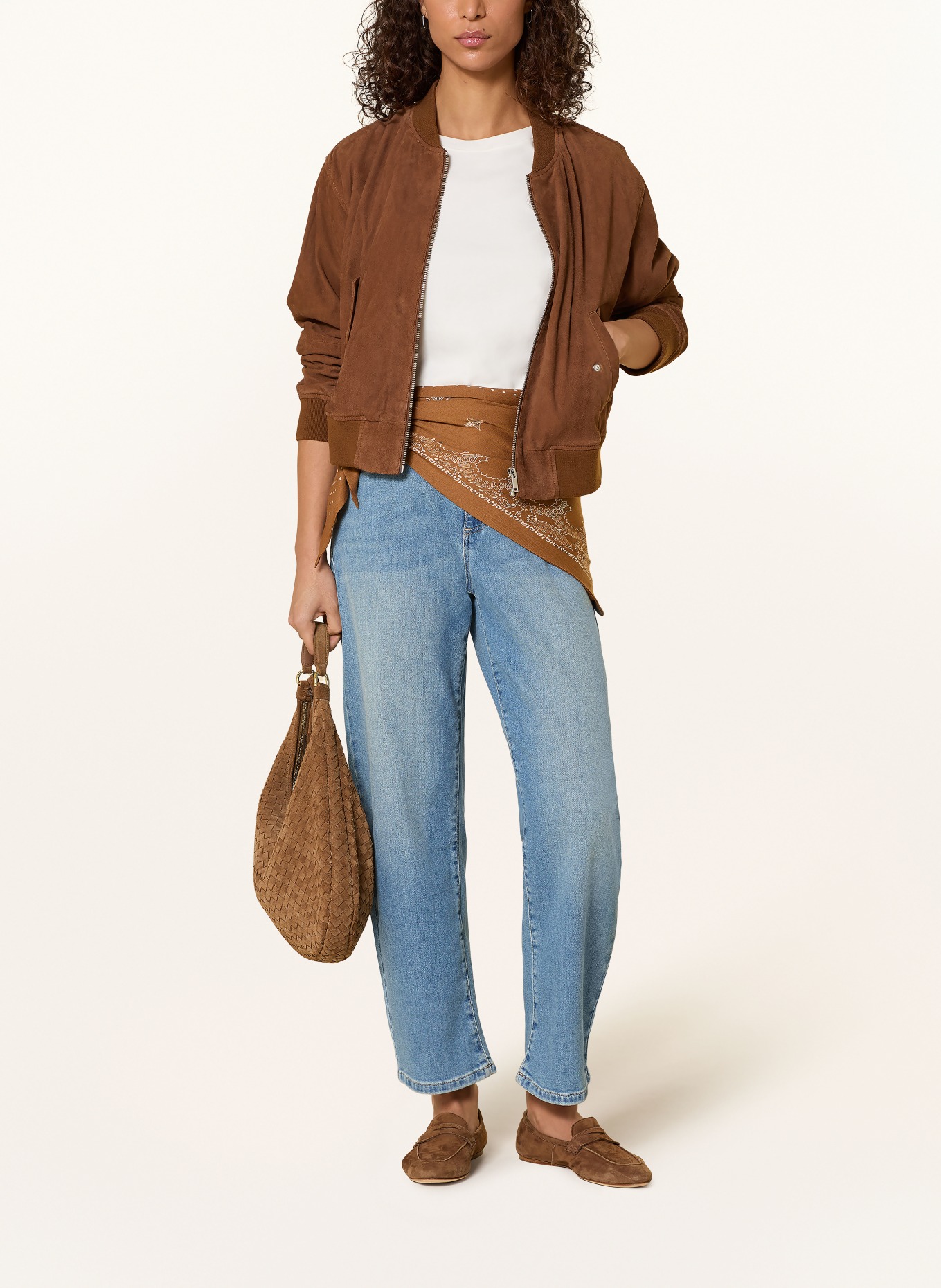 MAC Barrel jeans DANNI: D411 scissor blue destroyed