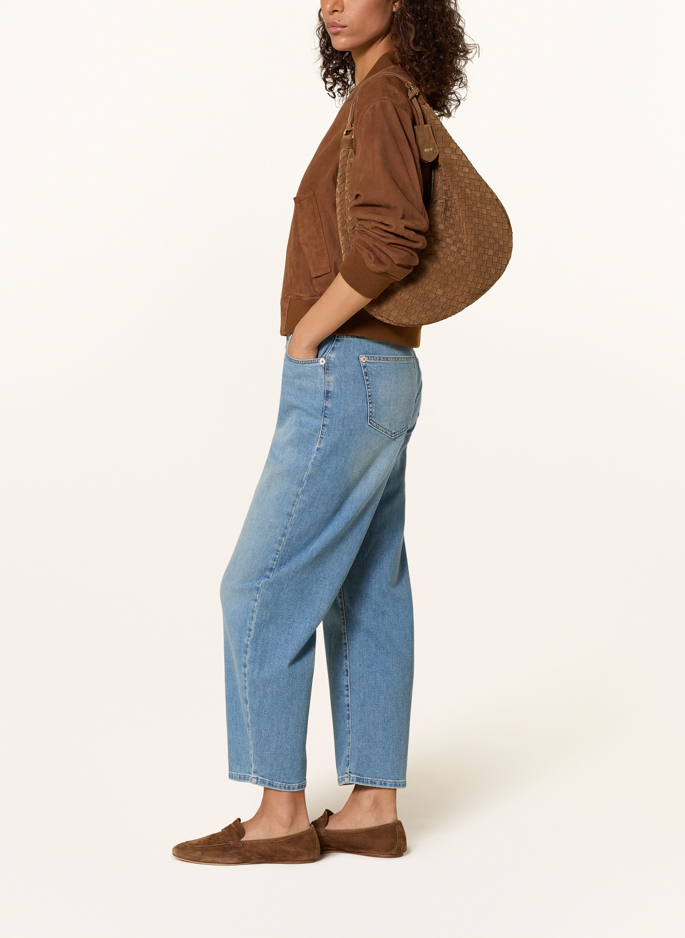 MAC Barrel jeans DANNI: D411 scissor blue destroyed