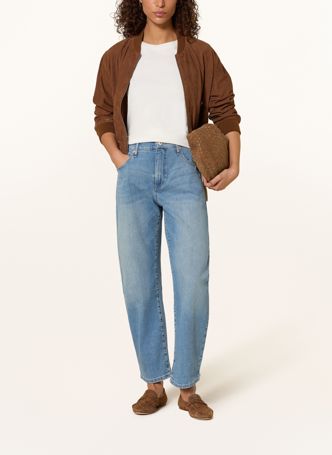 MAC Barrel jeans DANNI: D411 scissor blue destroyed