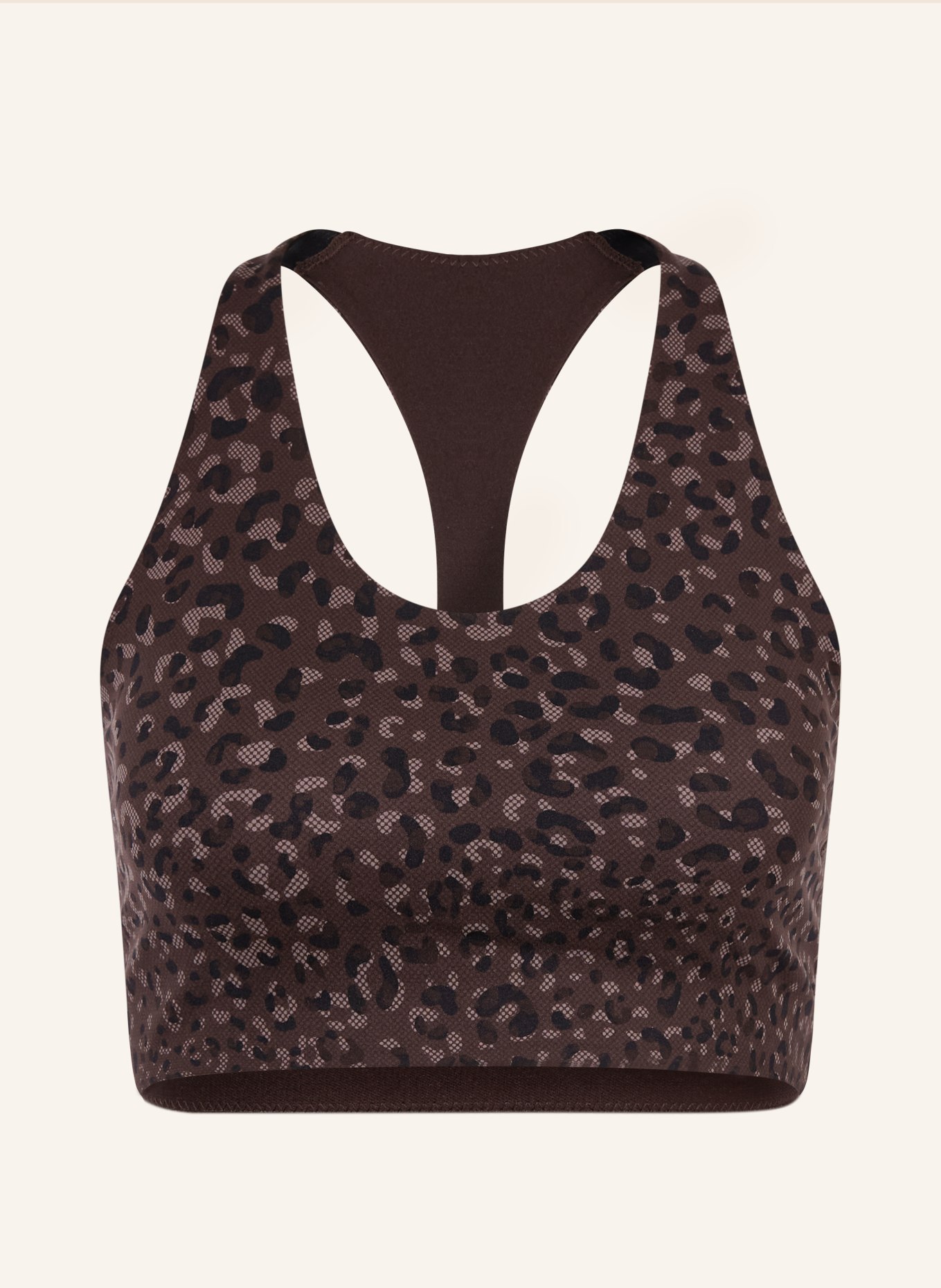 Sweaty Betty Sportovní podprsenka POWER RACER: TMAVĚ HNĚDÁ / SVĚTLE HNĚDÁ / ČERNÁ