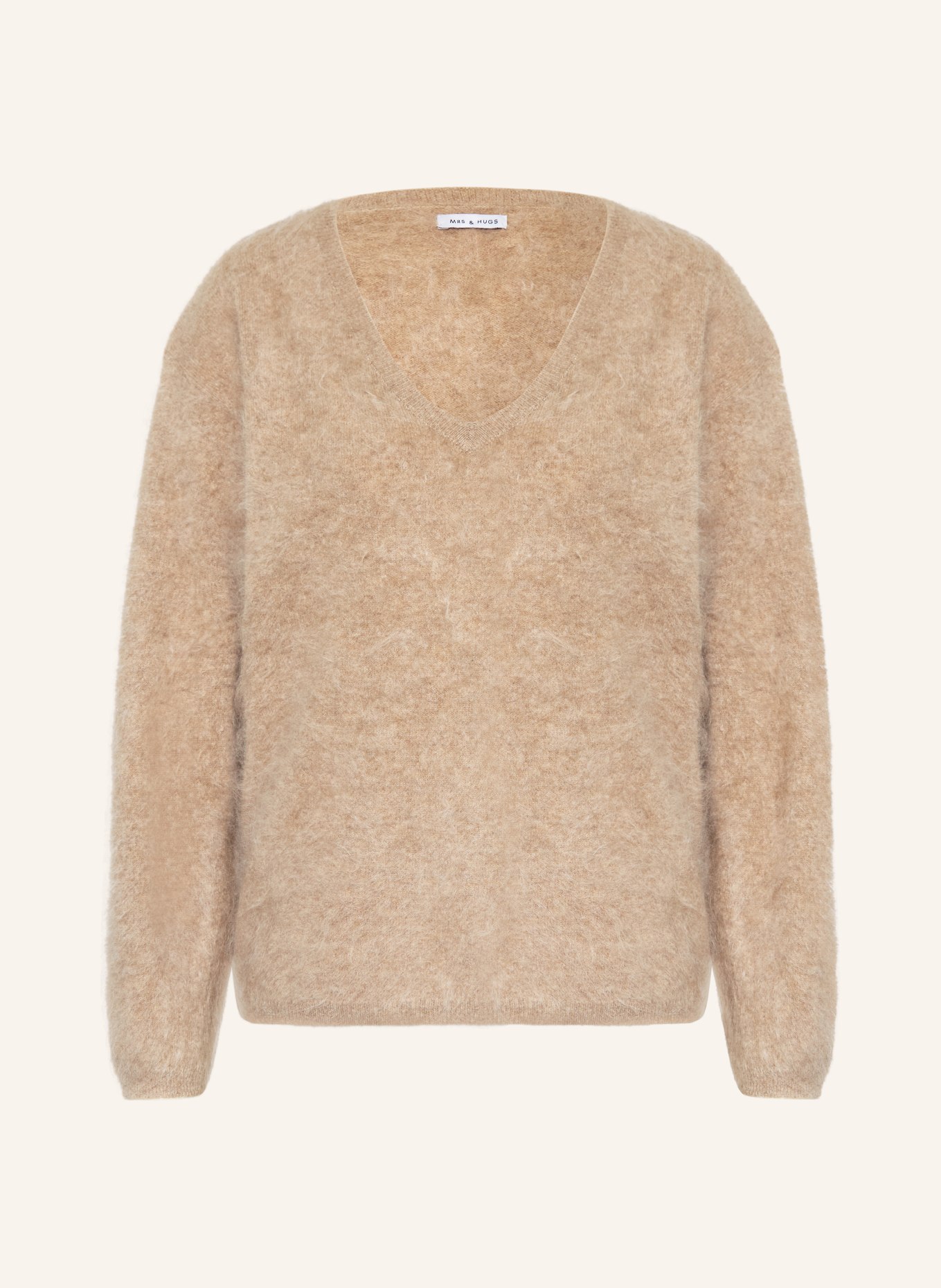 MRS & HUGS Cashmere sweater: LIGHT BROWN