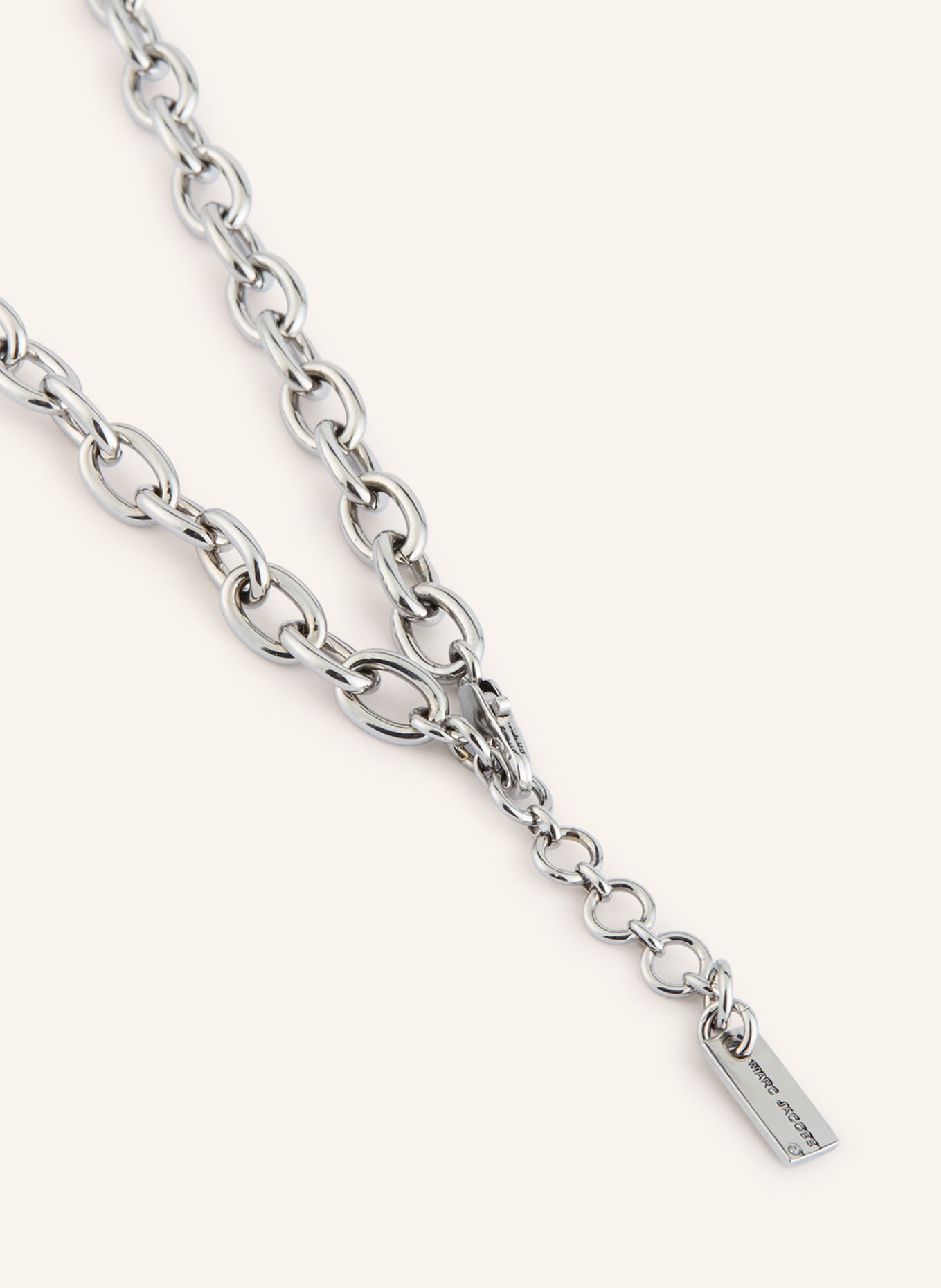 MARC JACOBS Naszyjnik BALLOON HEART LOCK PENDANT: SREBRNY