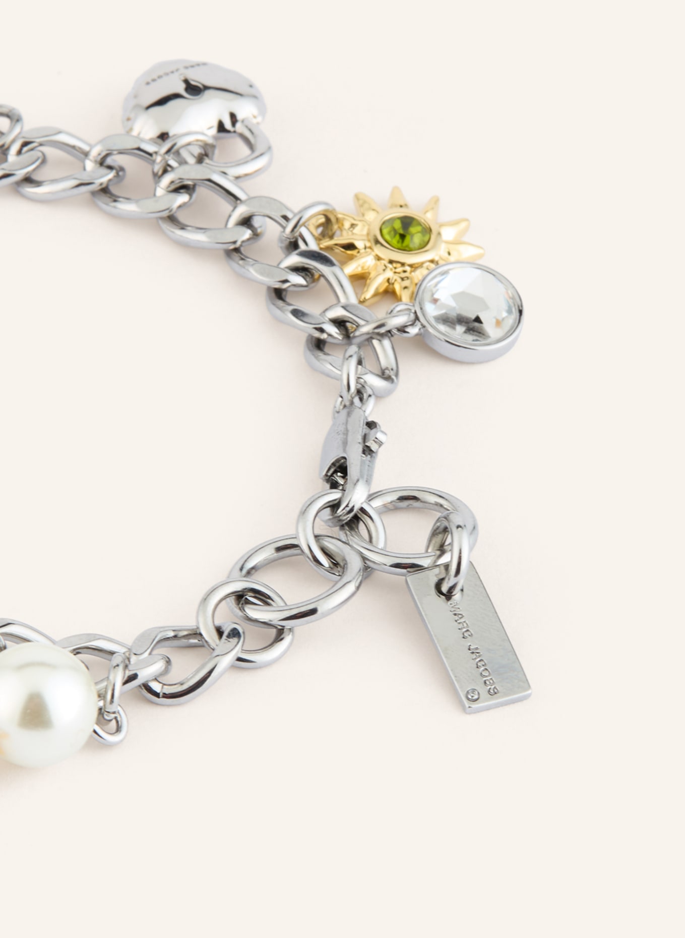 MARC JACOBS THE TRINKET CHARM bracelet: SILVER / GOLD / RED