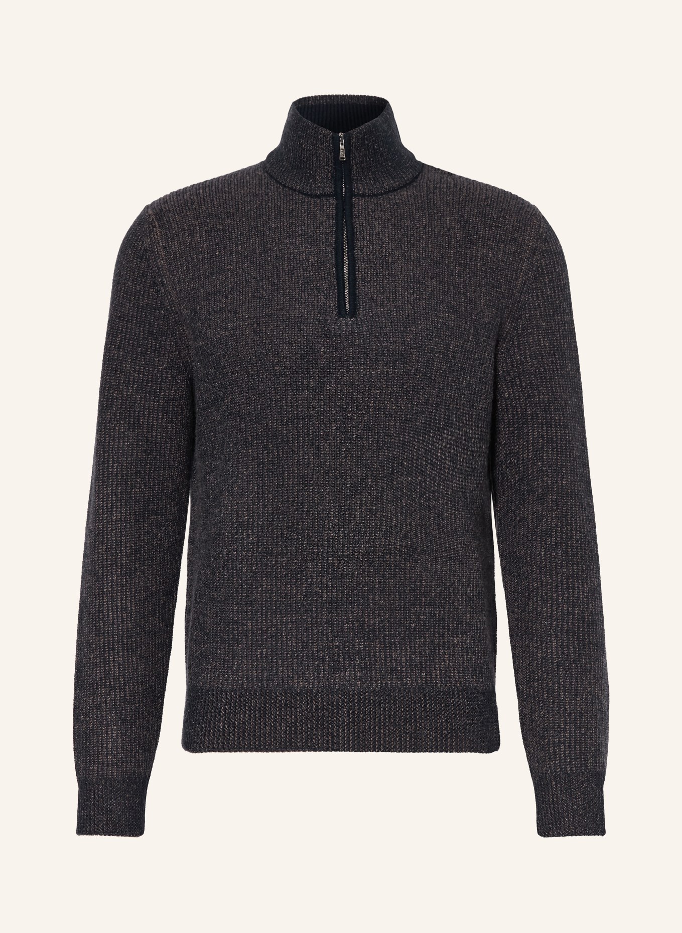 FIORONI Troyer SERAFINA z kaszmir: GRANATOWY / BEŻOWY