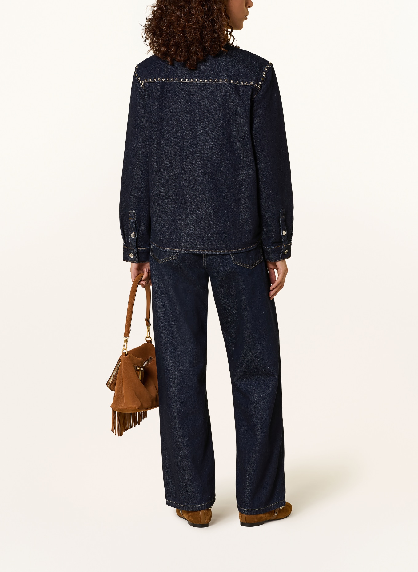 ONLY Džínová košile s cvočky: TMAVĚ MODRÁ