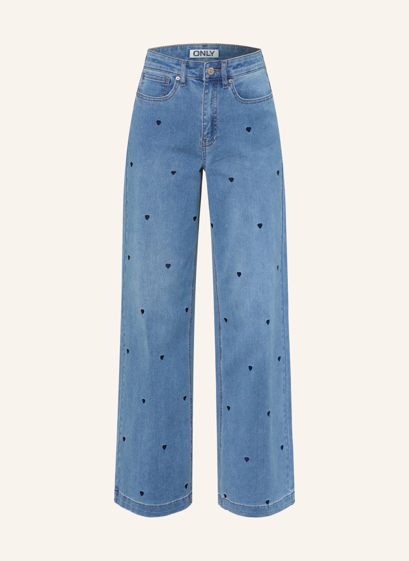 ONLY Dżinsy z szerokimi nogawkami: Medium Blue Denim/EMB