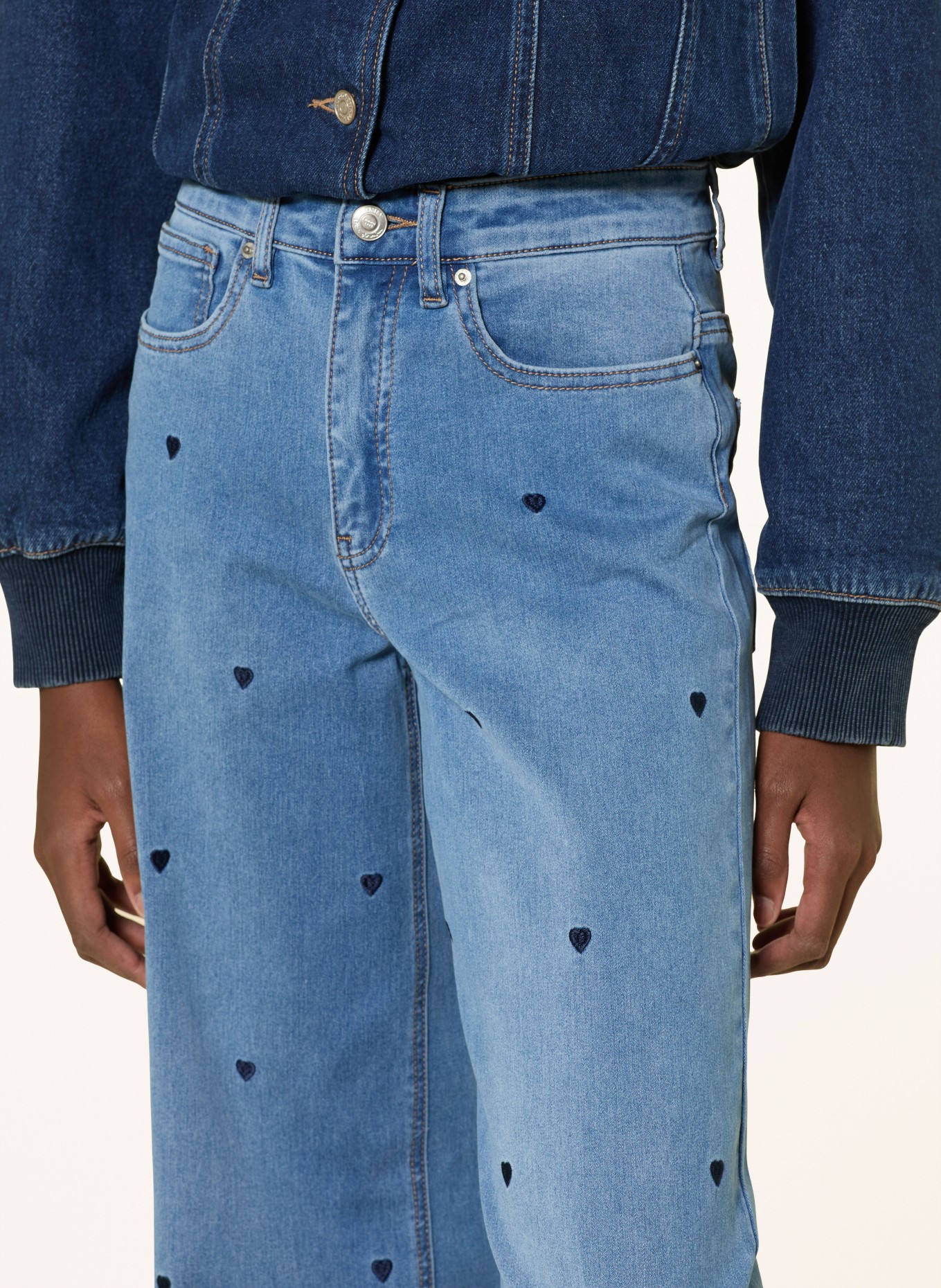 ONLY Dżinsy z szerokimi nogawkami: Medium Blue Denim/EMB