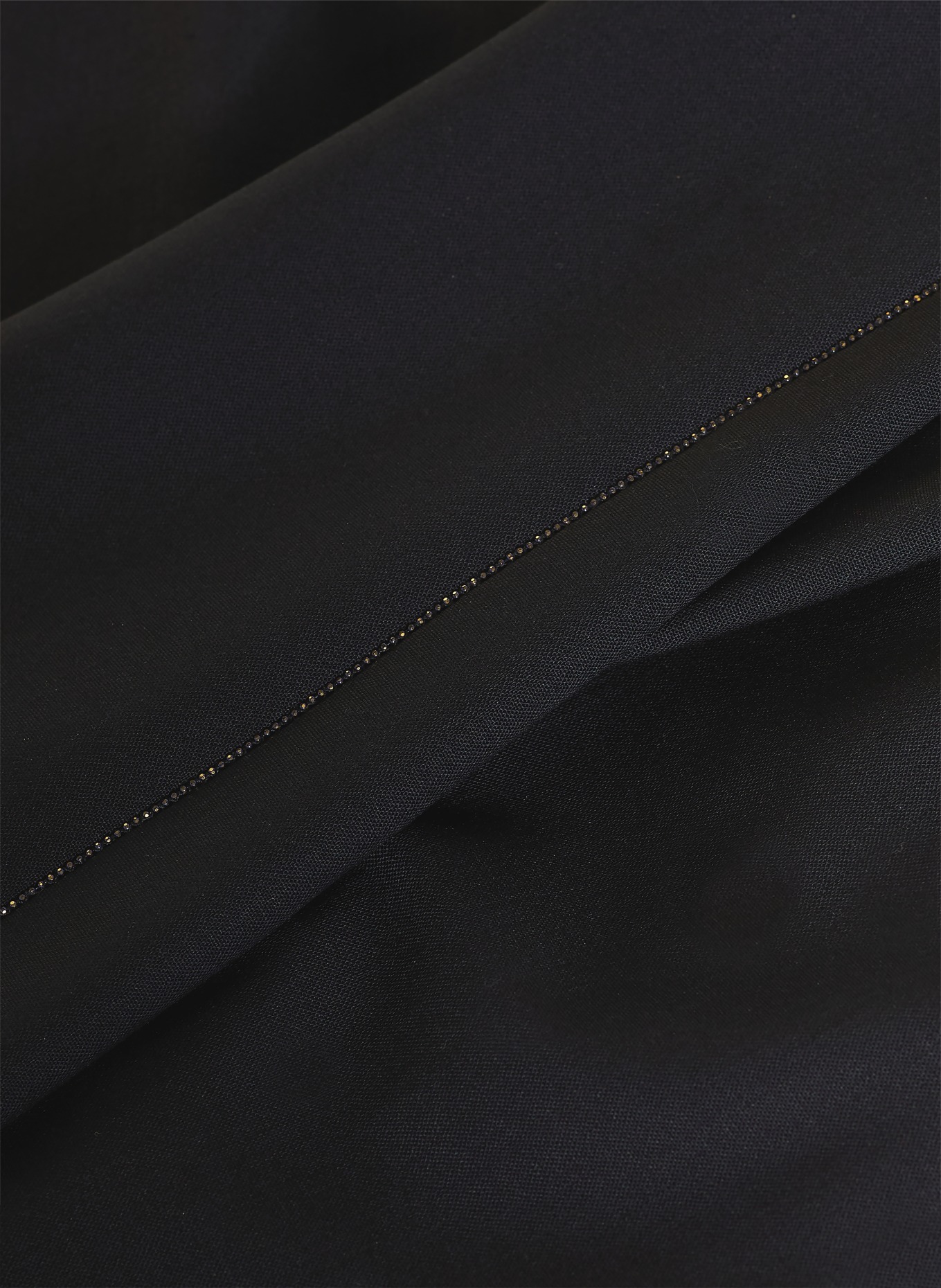 FABIANA FILIPPI Pantalon Marlene avec pierres décoratives: BLEU FONCÉ