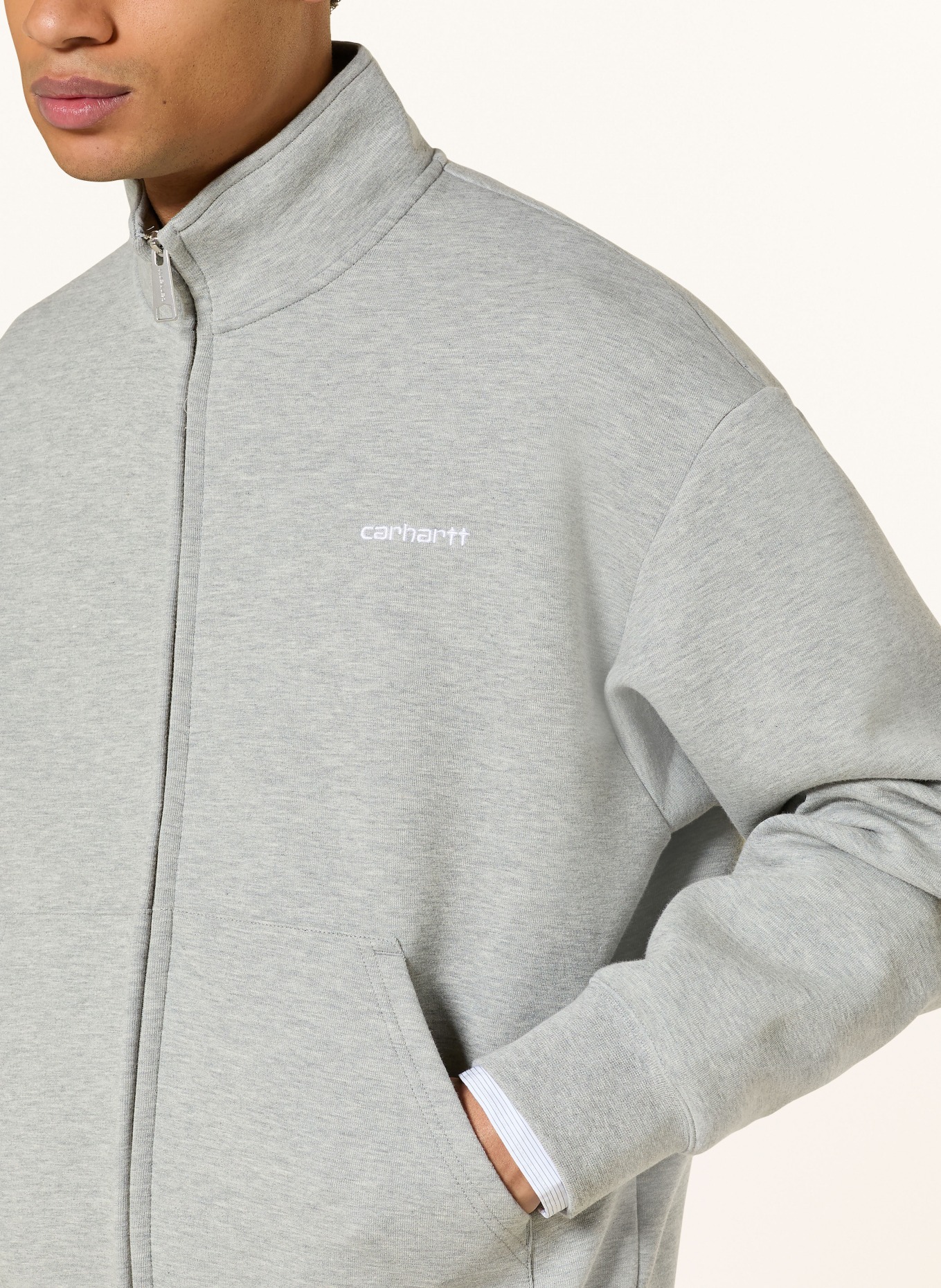 carhartt WIP ALDA sweatshirt jacket: GRAY
