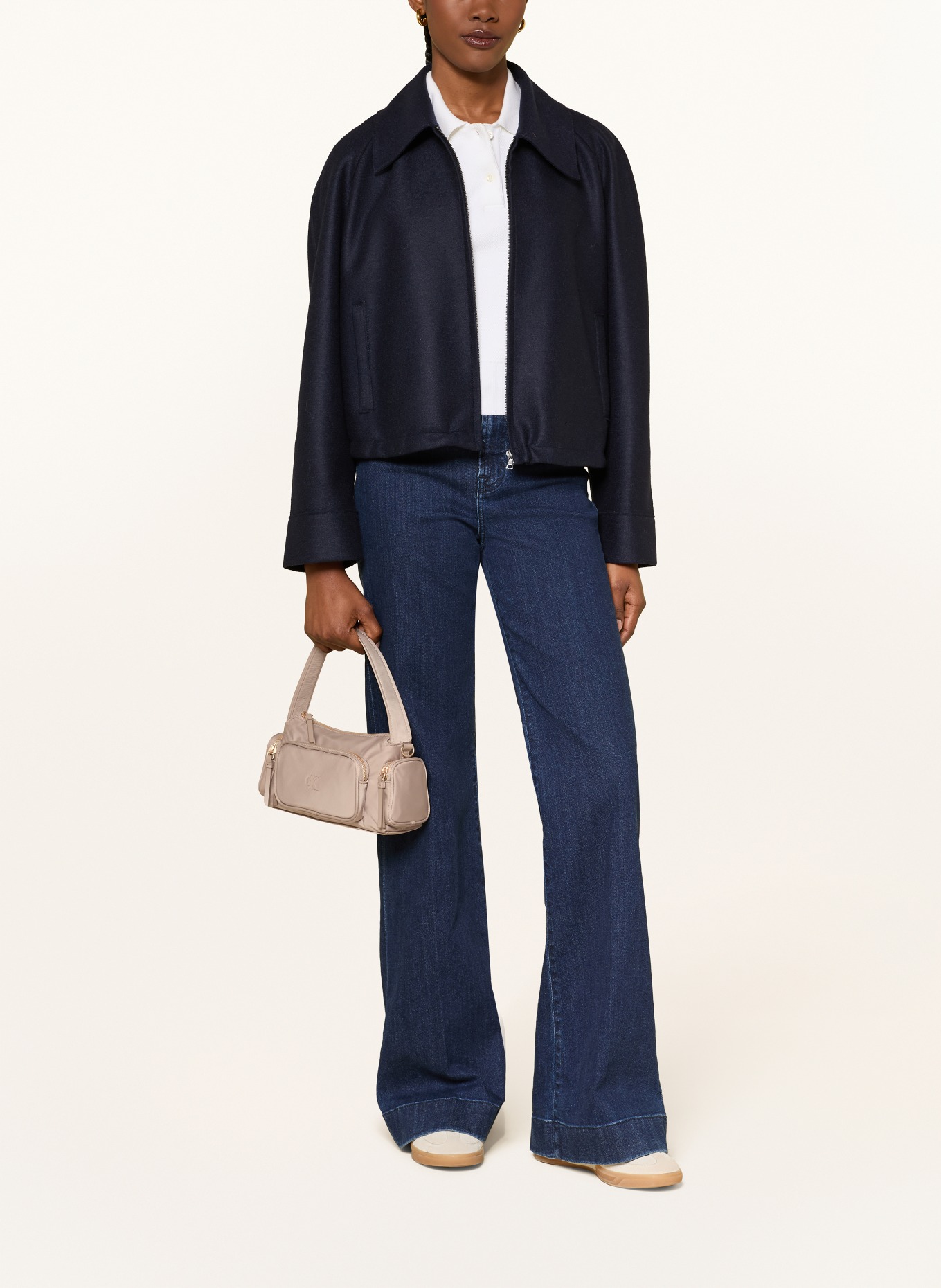 Calvin Klein schoudertas: TAUPE / GOUD