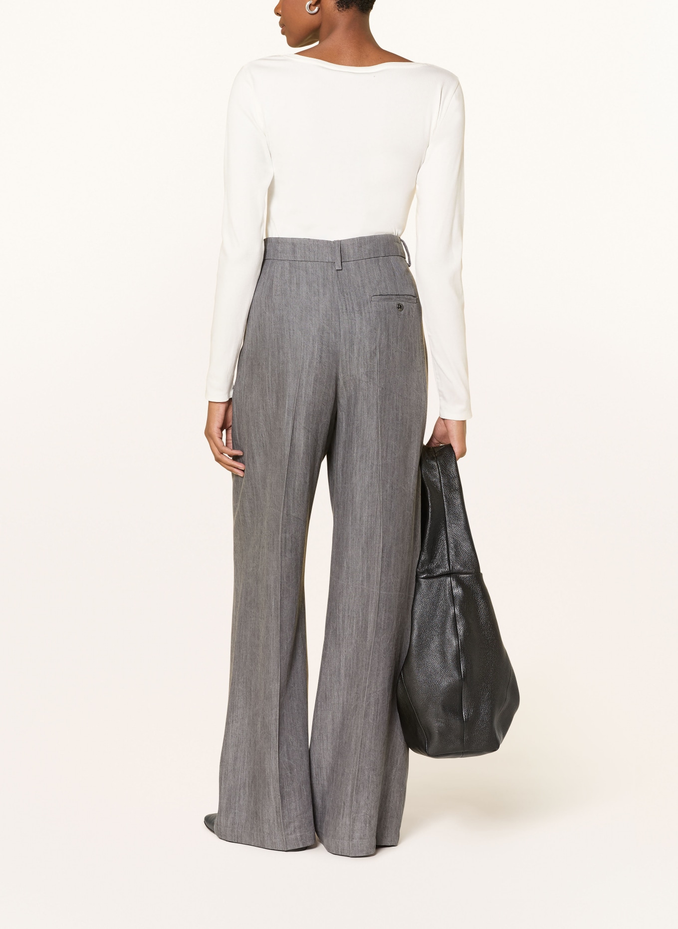 monari Longsleeve mit Schmucksteinen: WEISS