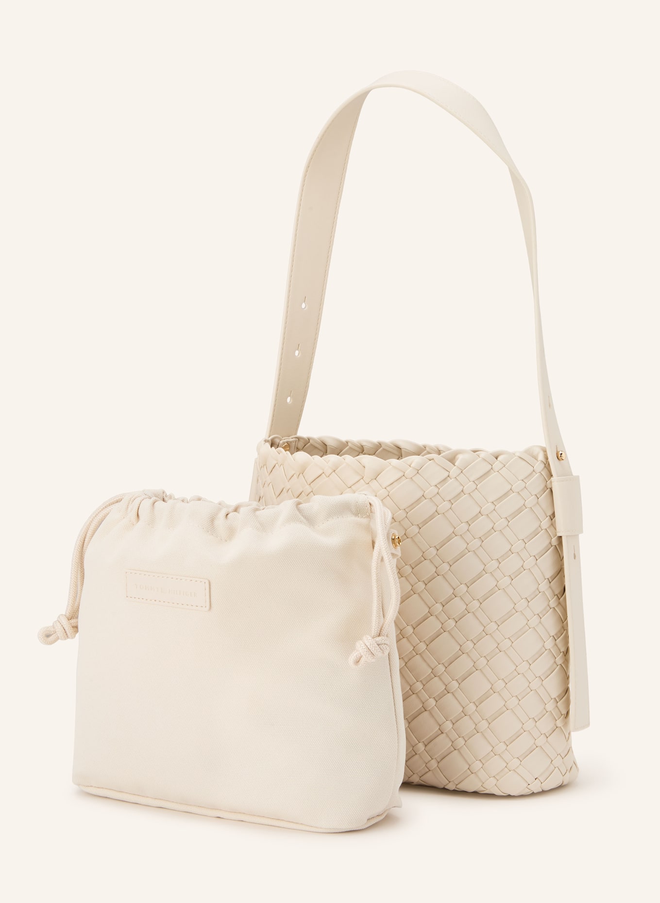 TOMMY HILFIGER torba na ramię: ECRU