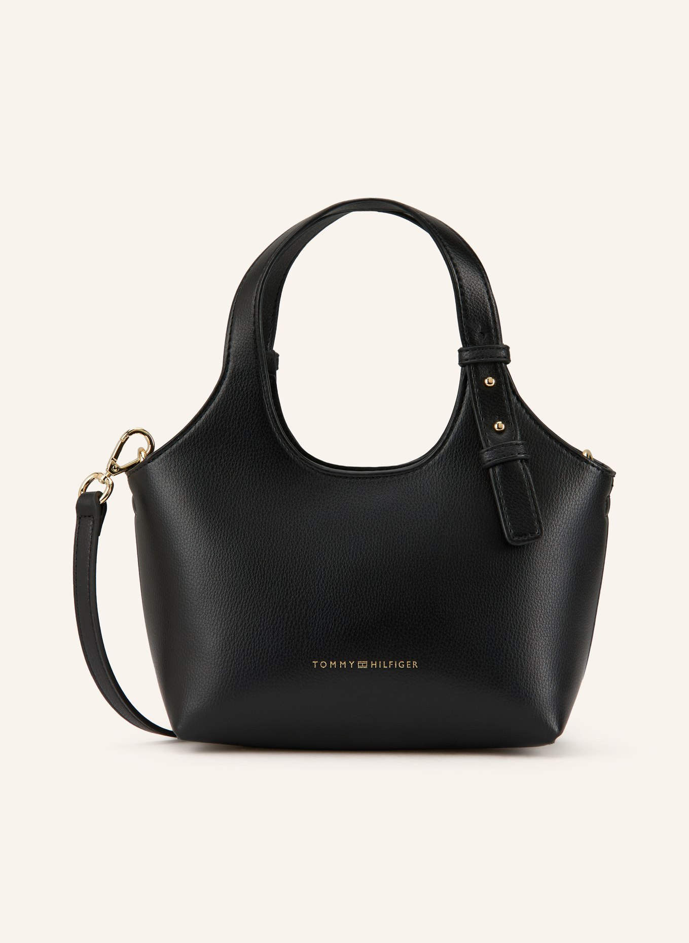 TOMMY HILFIGER torebka: CZARNY / ZŁOTY