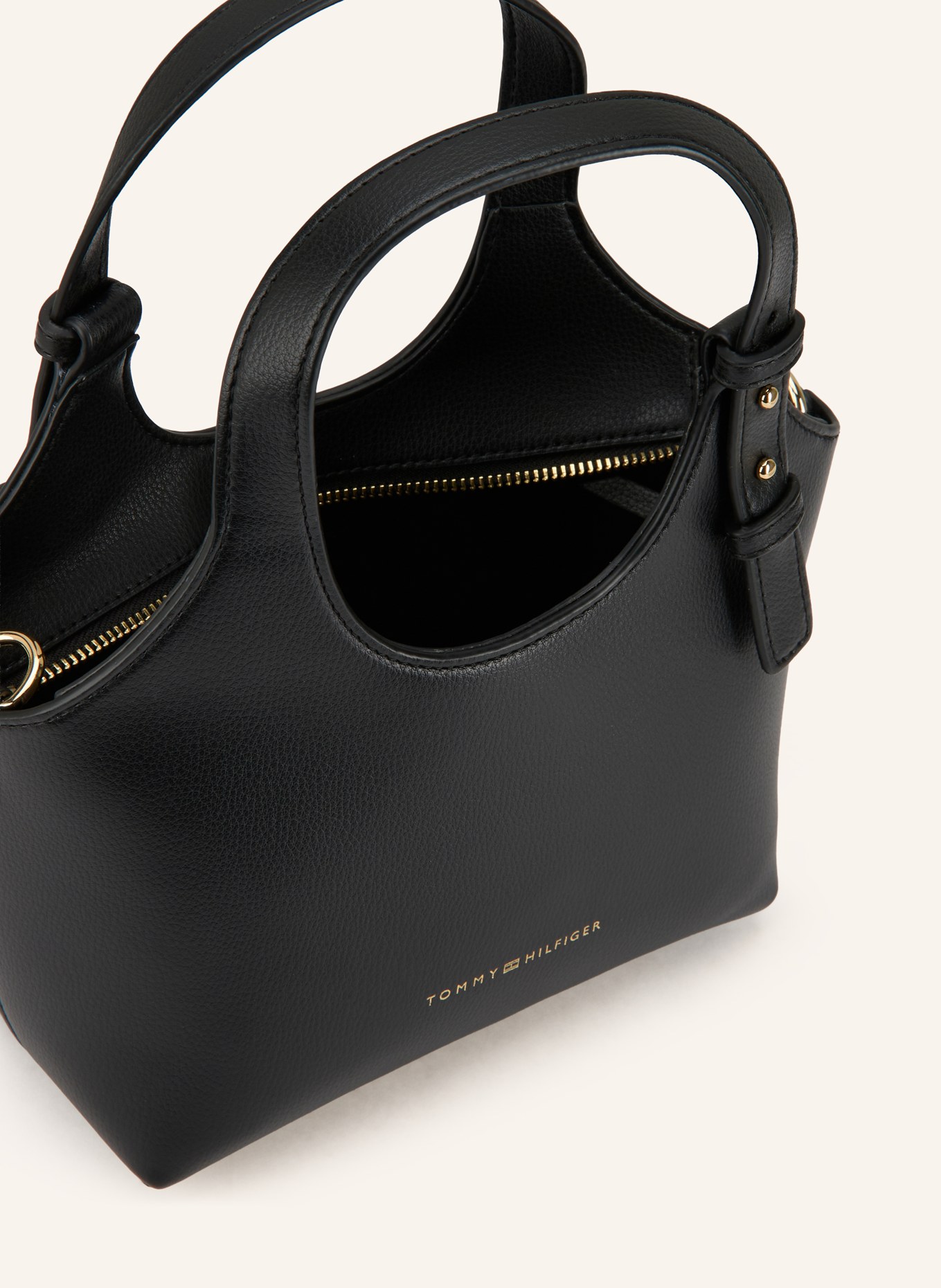 TOMMY HILFIGER torebka: CZARNY / ZŁOTY