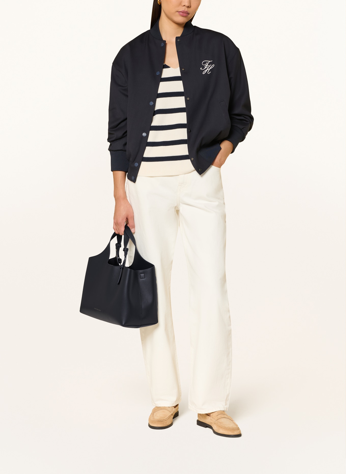 TOMMY HILFIGER handbag: DARK BLUE / GOLD