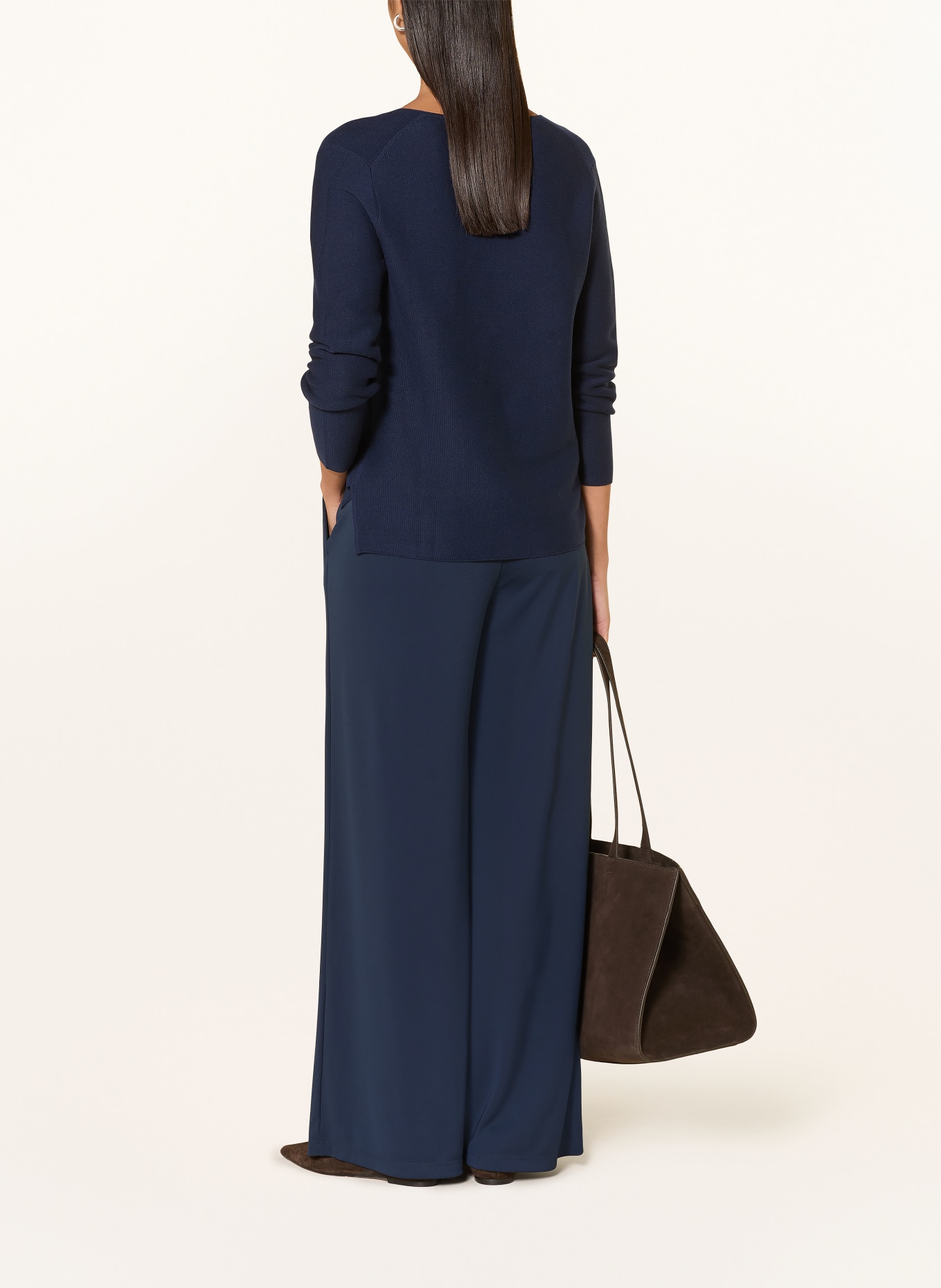 darling harbour knit blouse: NAVY