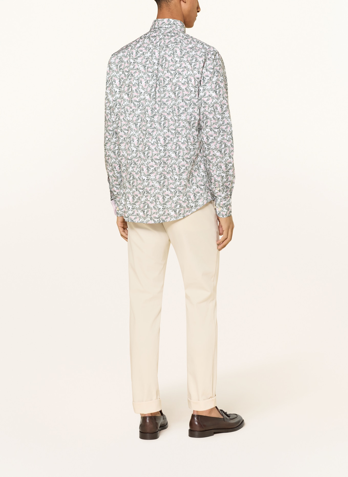 FYNCH-HATTON Hemd Casual Fit: GRÜN / ROSÉ / WEISS