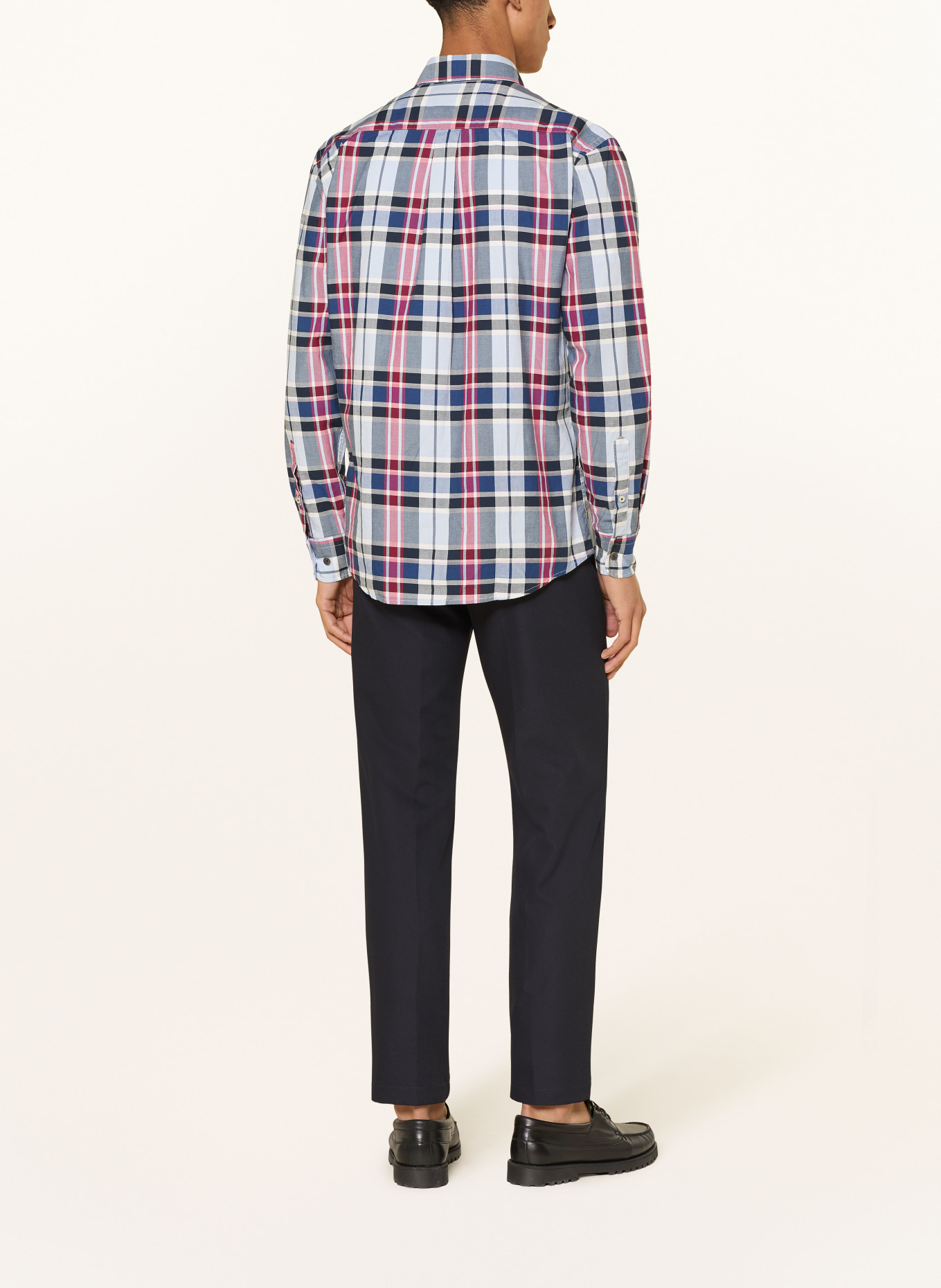 FYNCH-HATTON Hemd Regular Fit: DUNKELBLAU / DUNKELROT / HELLBLAU