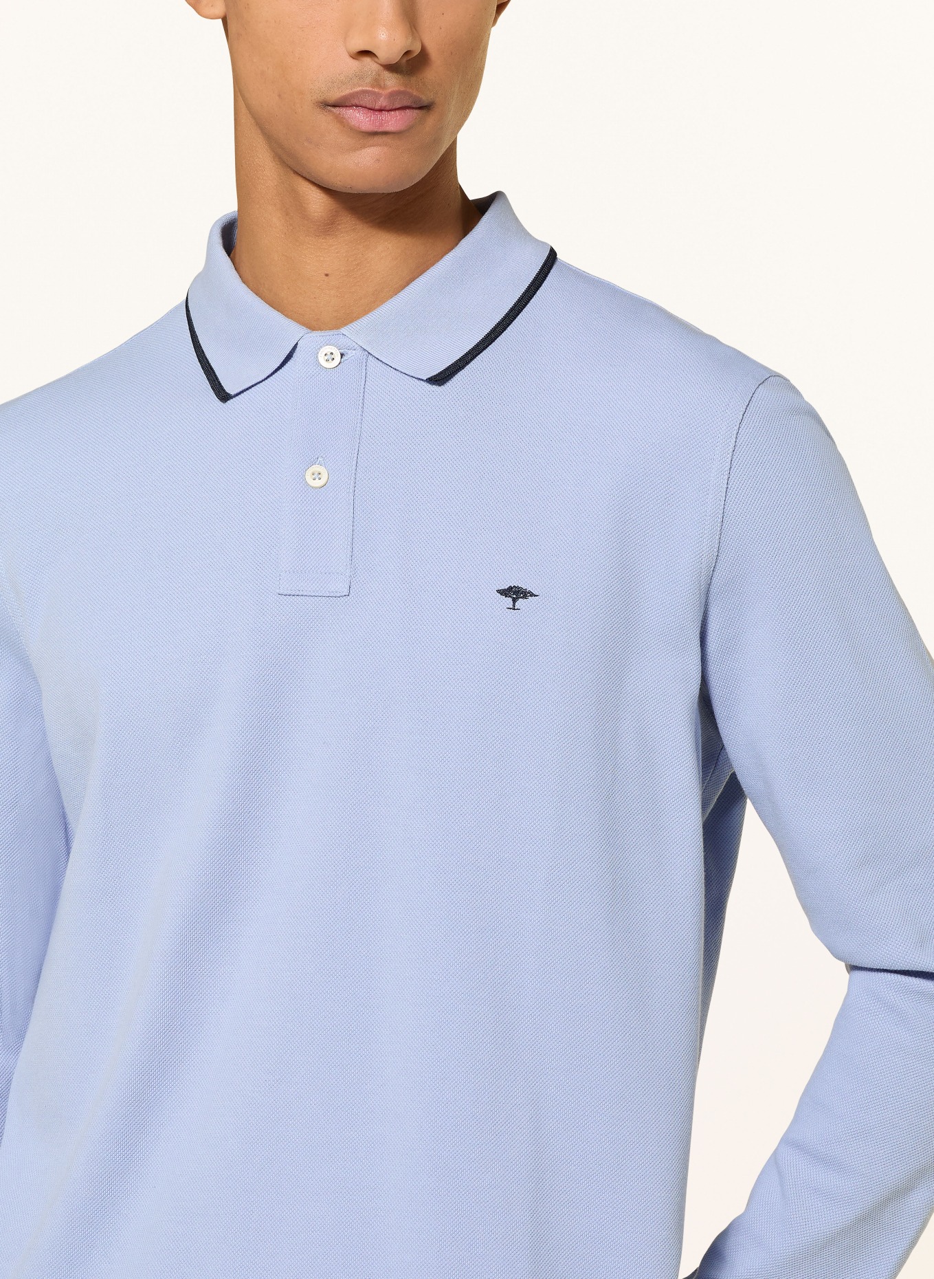 FYNCH-HATTON pique polo shirt: LIGHT BLUE
