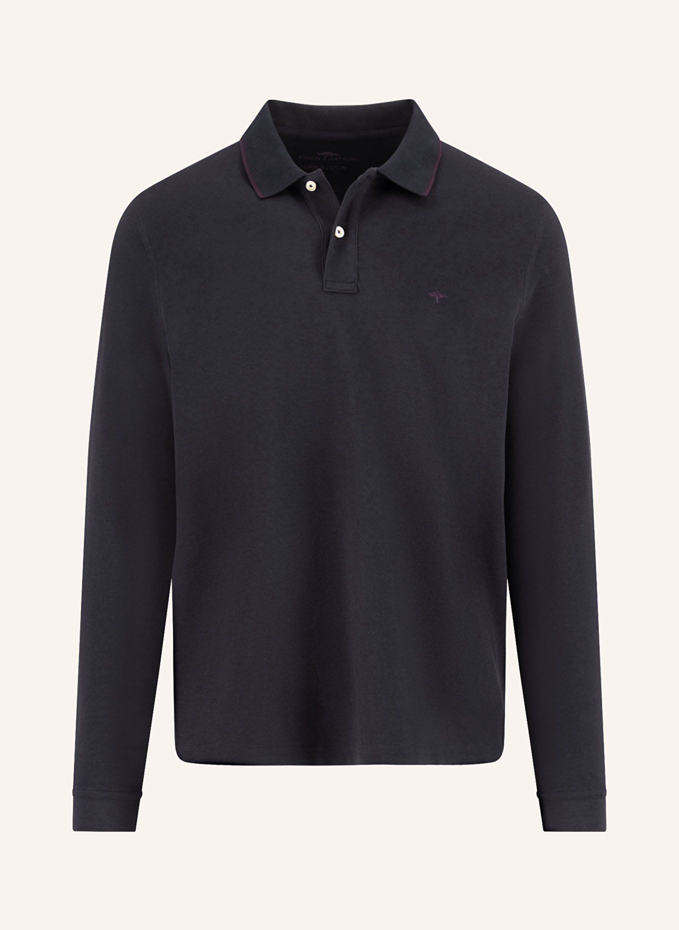 FYNCH-HATTON Pique-Poloshirt: DUNKELBLAU