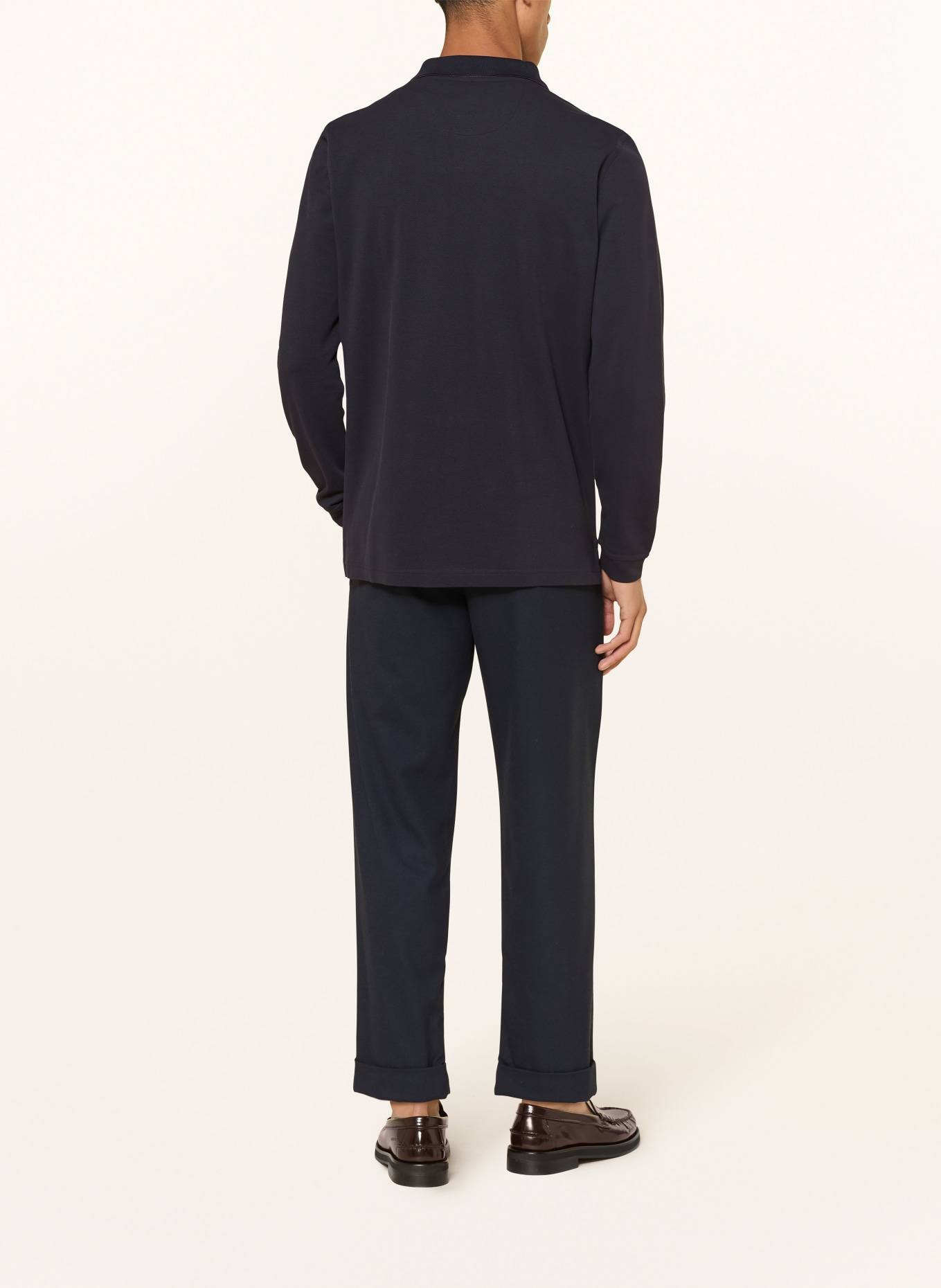 FYNCH-HATTON Pique-Poloshirt: DUNKELBLAU