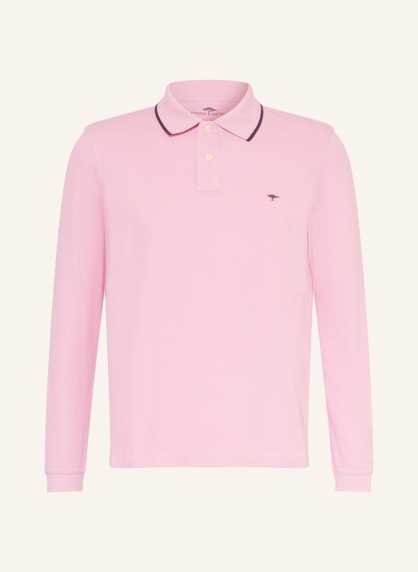 FYNCH-HATTON pique polo shirt: ROSE / DARK BROWN