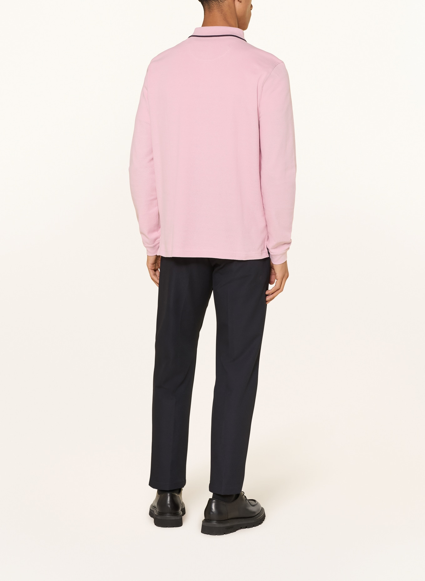 FYNCH-HATTON pique polo shirt: ROSE / DARK BROWN