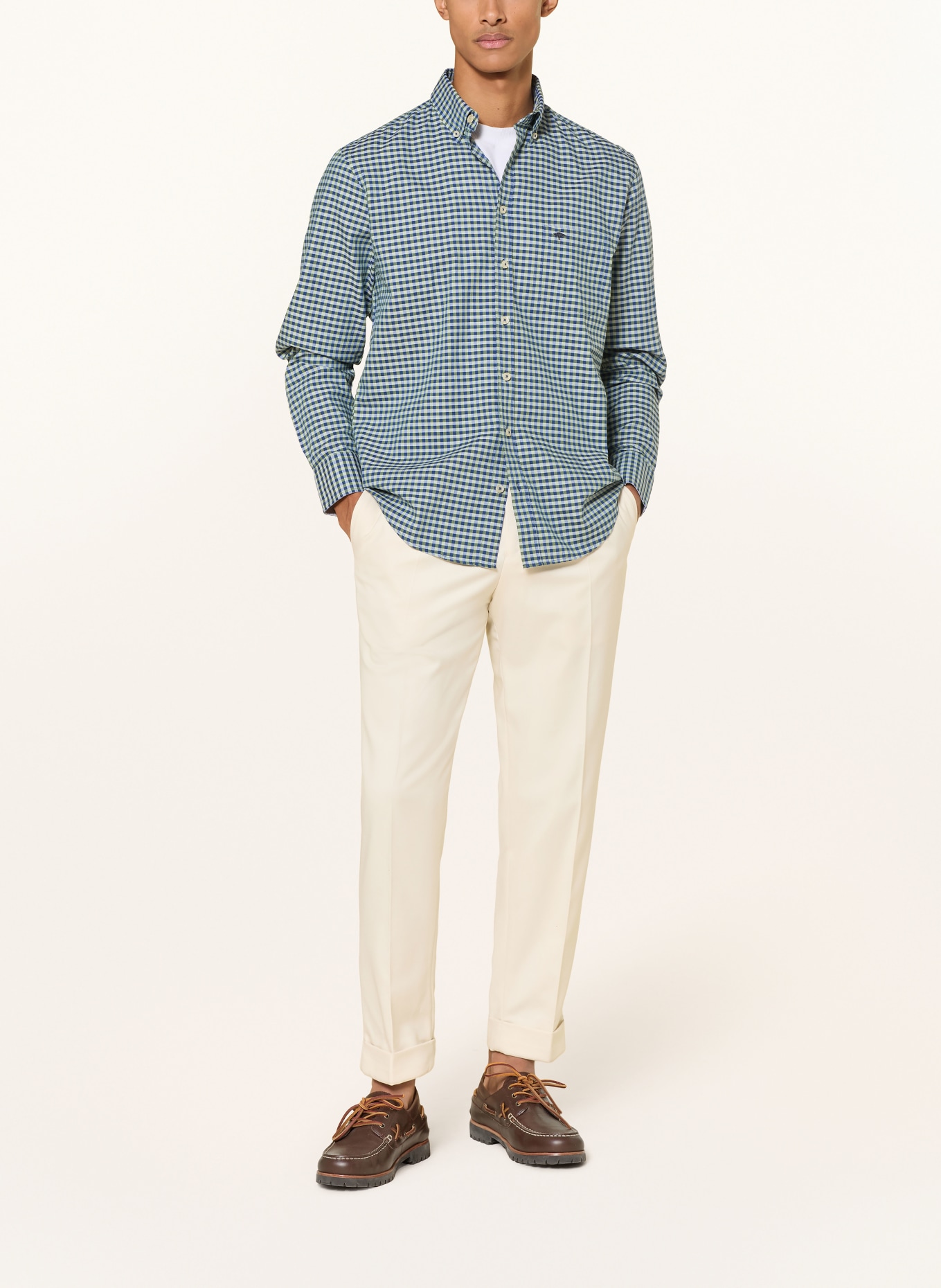 FYNCH-HATTON Hemd Regular Fit: MINT / HELLGRÜN / BLAU