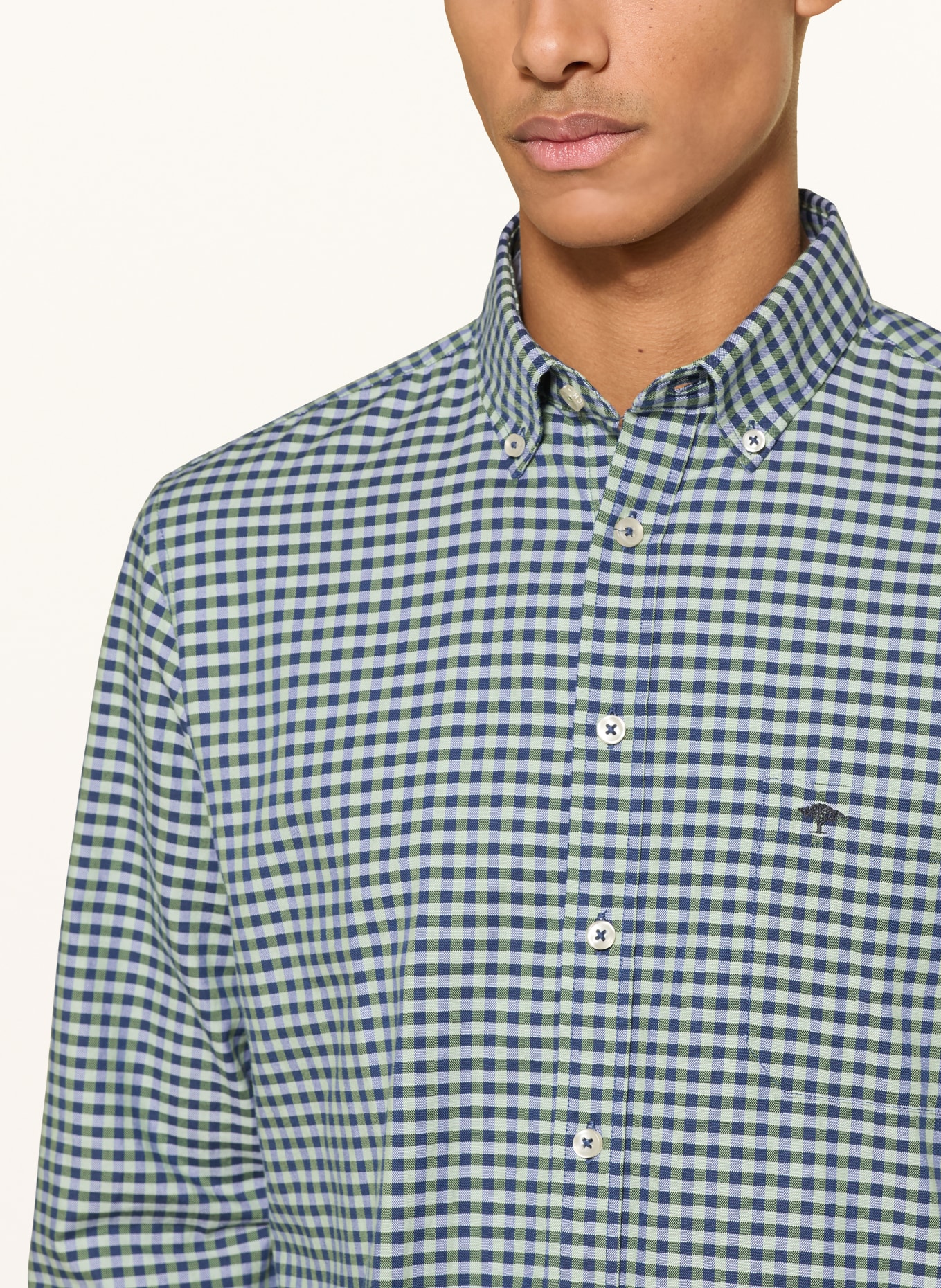 FYNCH-HATTON Hemd Regular Fit: MINT / HELLGRÜN / BLAU