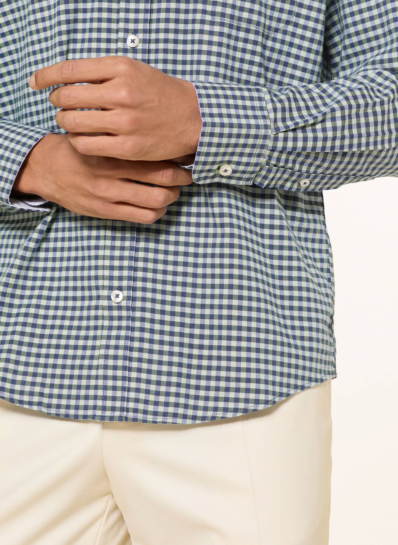 FYNCH-HATTON Hemd Regular Fit: MINT / HELLGRÜN / BLAU