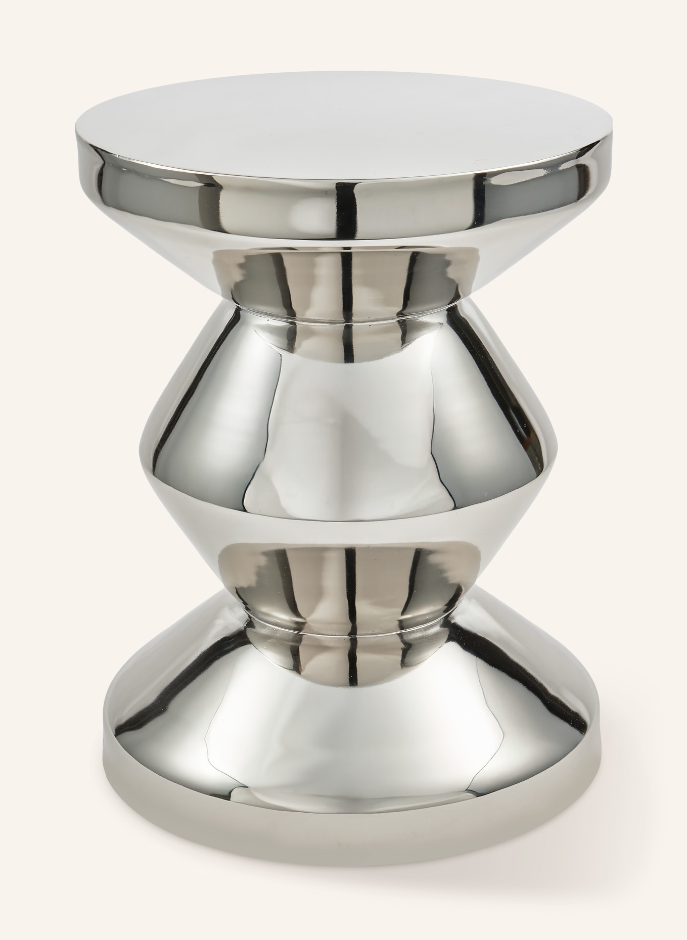 POLSPOTTEN Table d'appoint ZIG ZAG: ARGENT