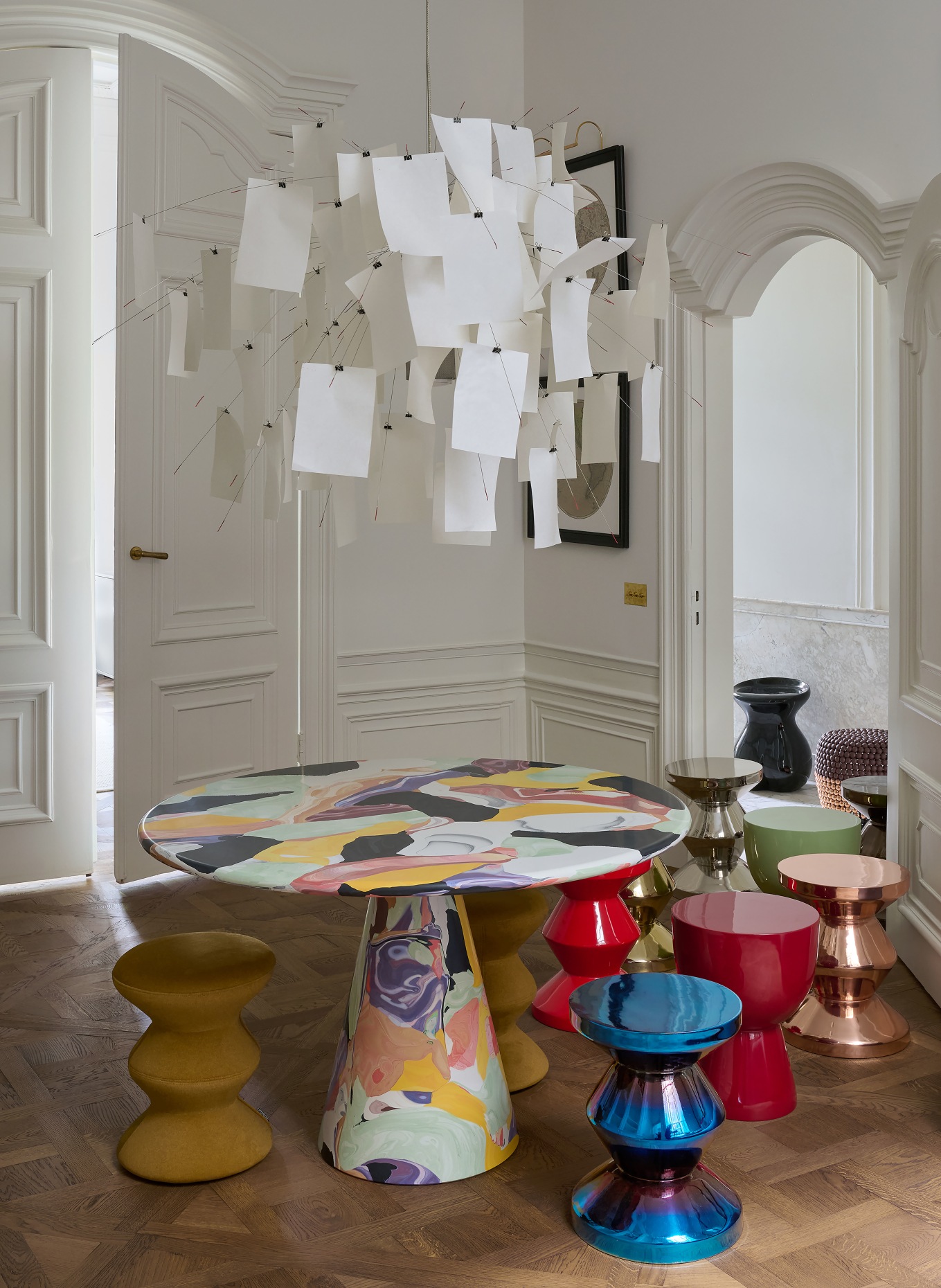 POLSPOTTEN ZIG ZAG side table: BLUE