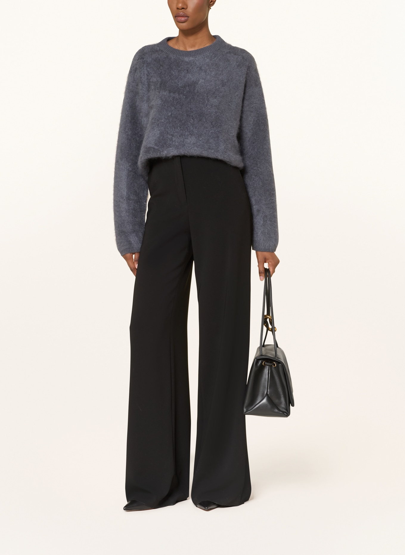 SOFT GOAT Cashmere sweater: DARK GRAY