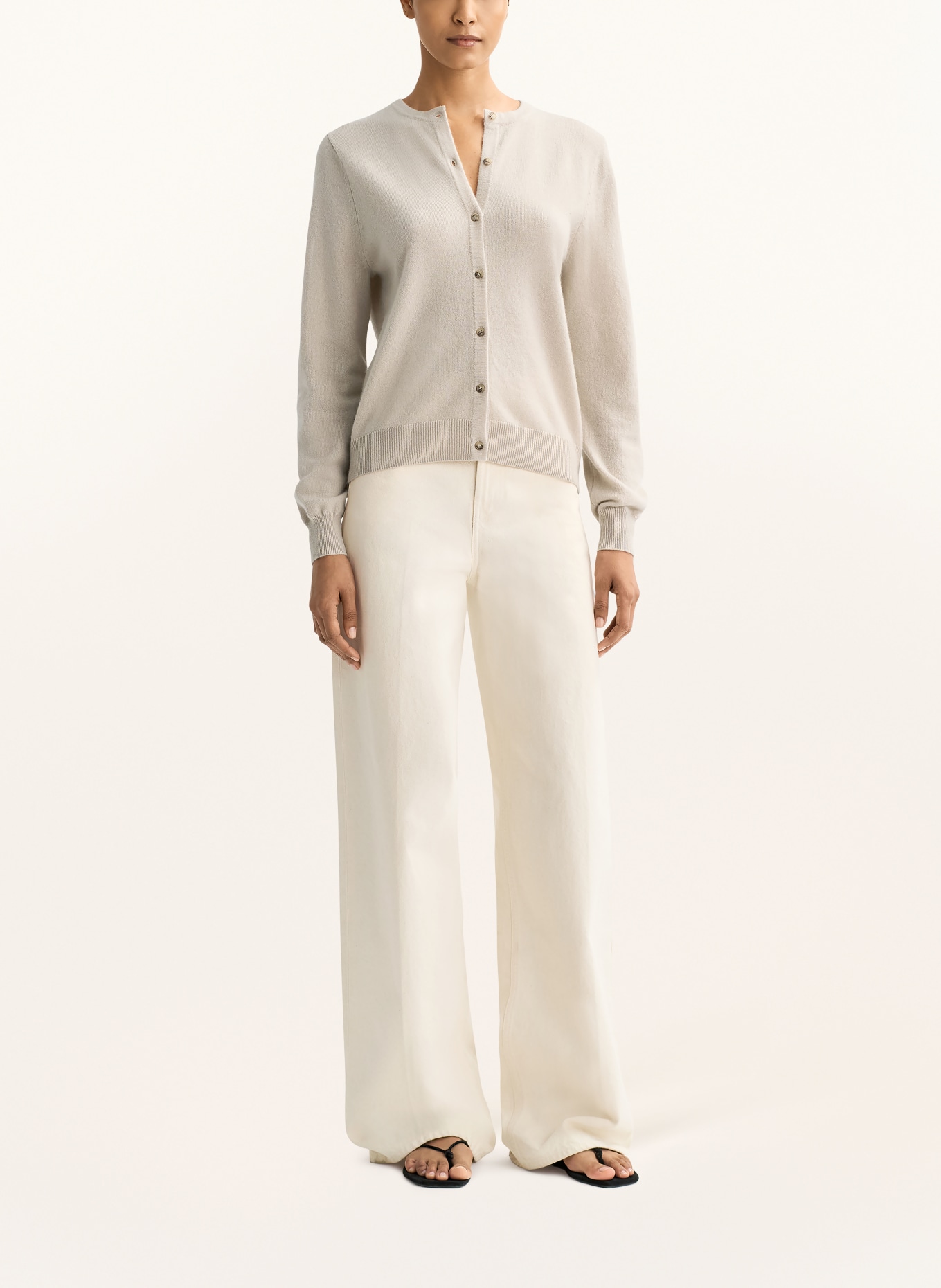 SOFT GOAT Strickjacke aus Cashmere: BEIGE