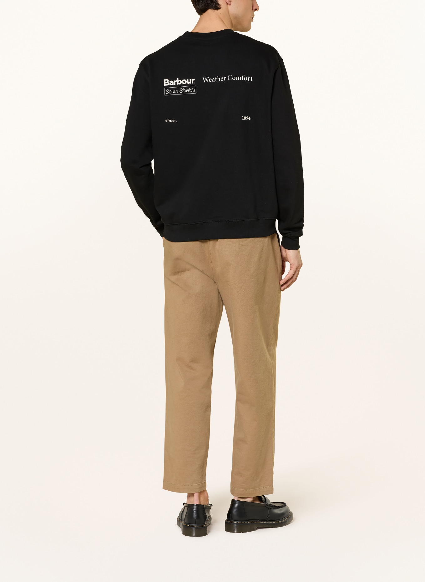 Barbour Sweatshirt FIRBANK: SCHWARZ / WEISS