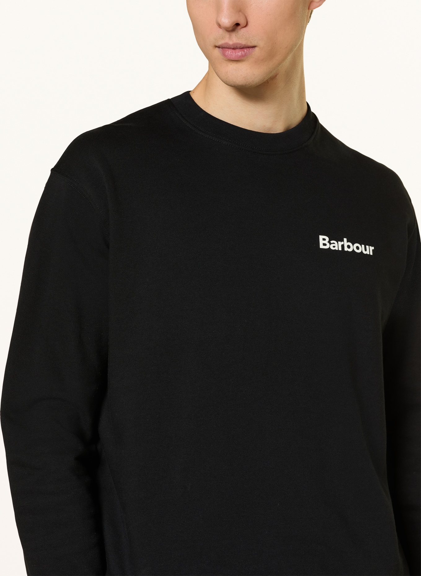 Barbour Sweatshirt FIRBANK: SCHWARZ / WEISS