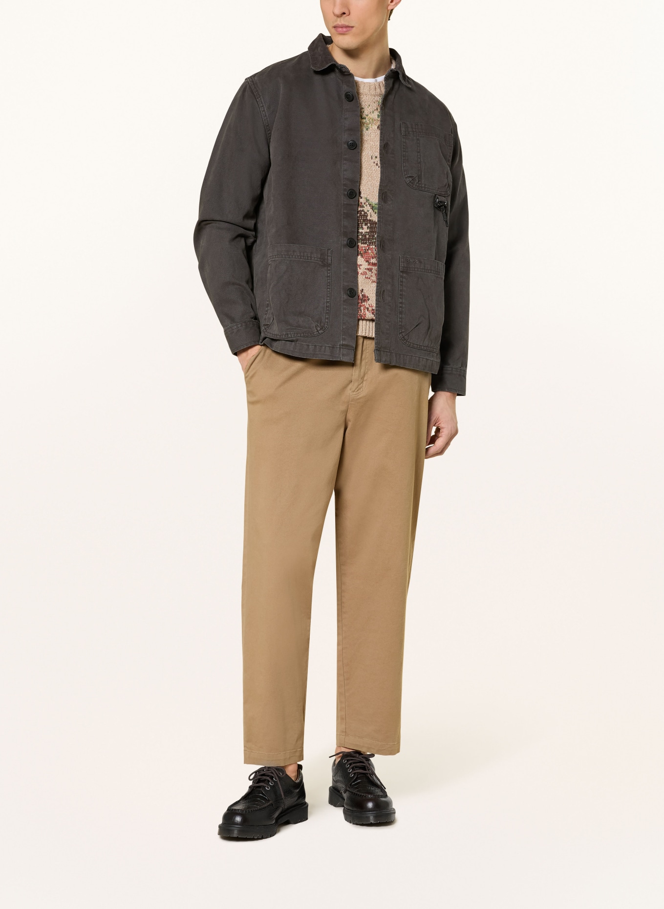 Barbour Overjacket BOWLAND: DARK GRAY