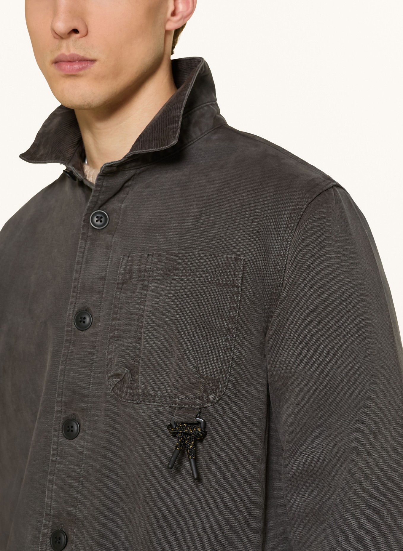 Barbour Overjacket BOWLAND: DARK GRAY