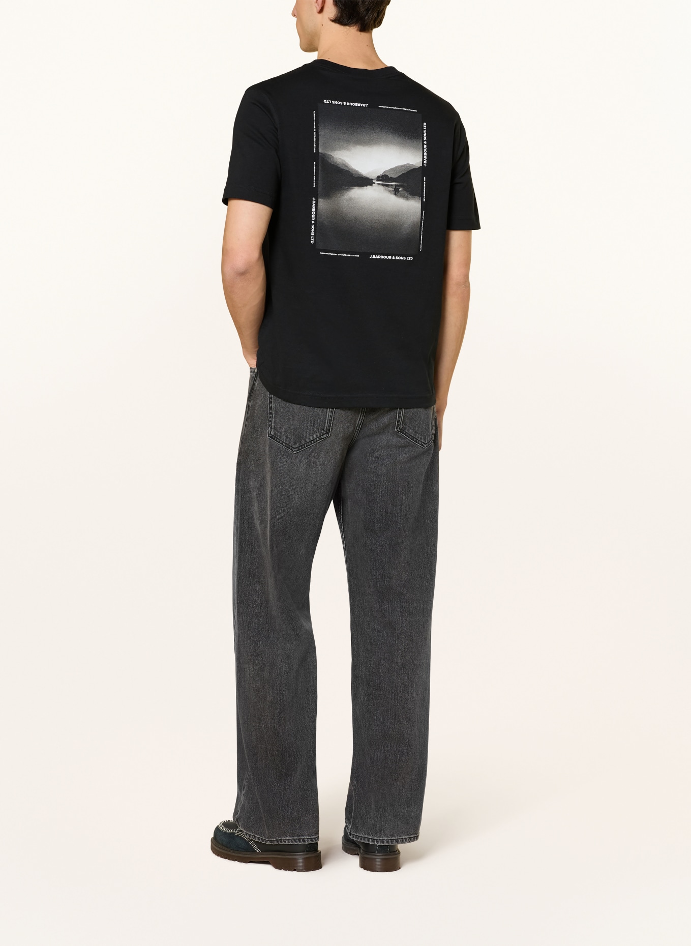 Barbour T-Shirt PARKEND: SCHWARZ