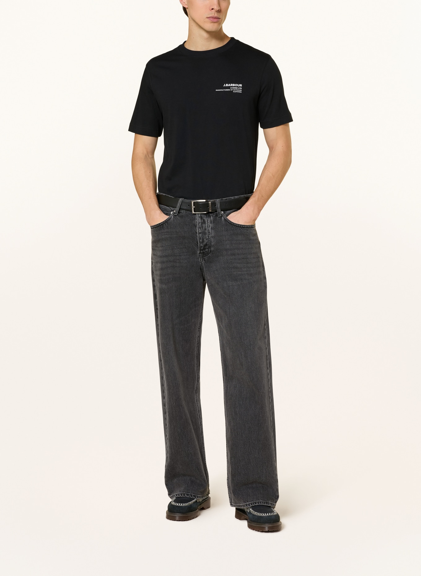 Barbour T-Shirt PARKEND: SCHWARZ