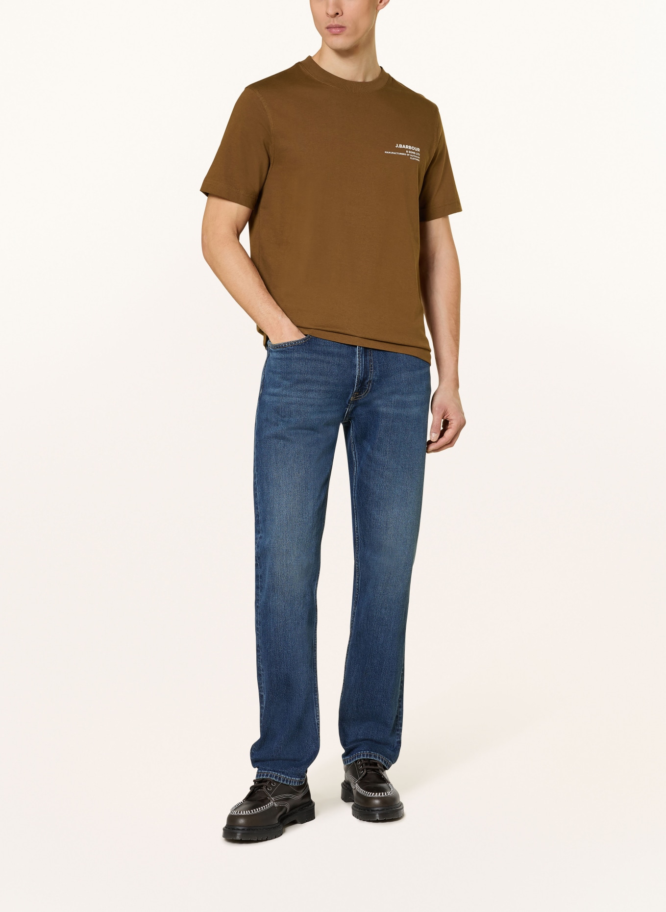 Barbour T-Shirt PARKEND: BRAUN