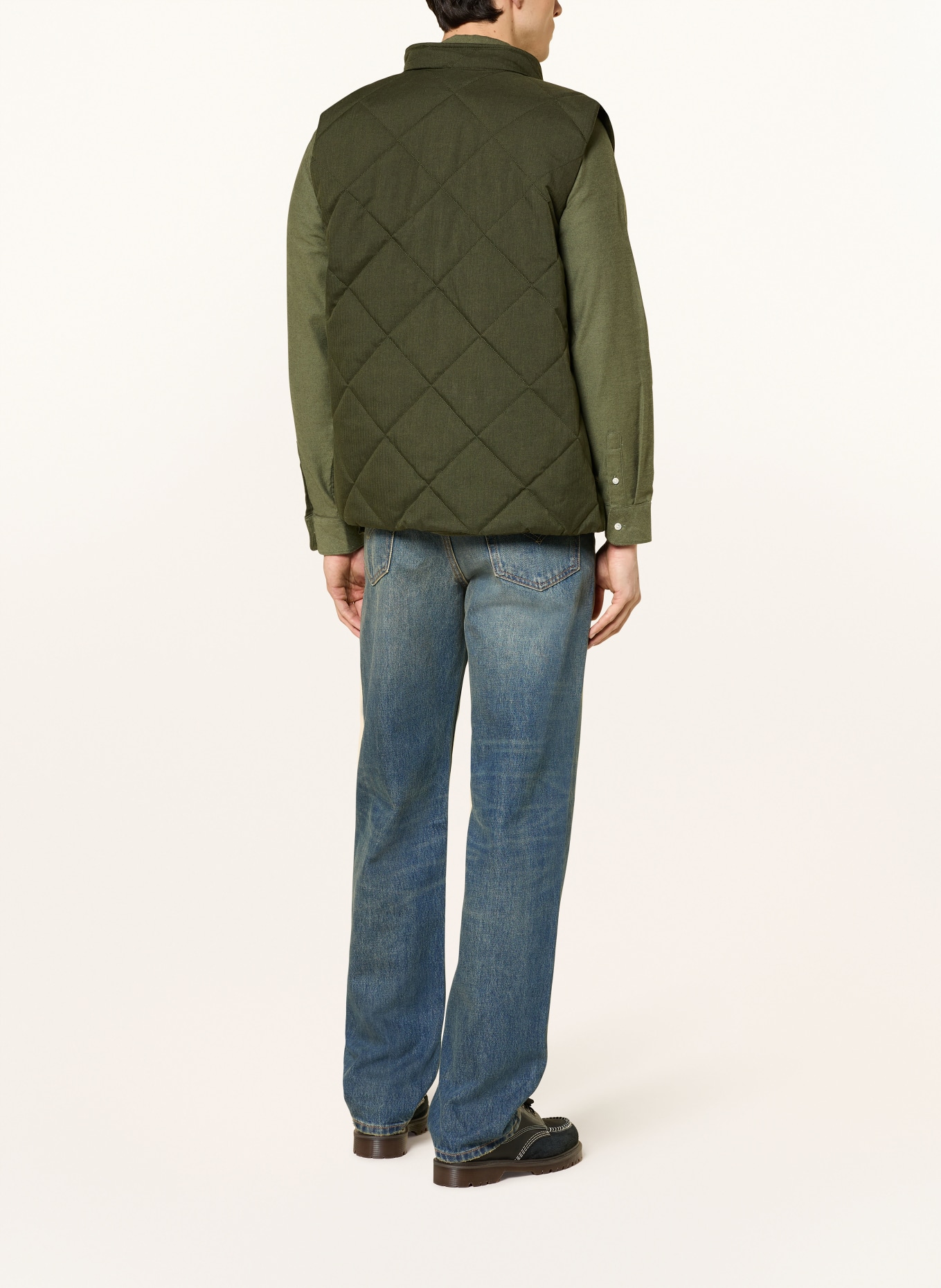 Barbour HARRINGTON GIL quilted vest: OLIVE